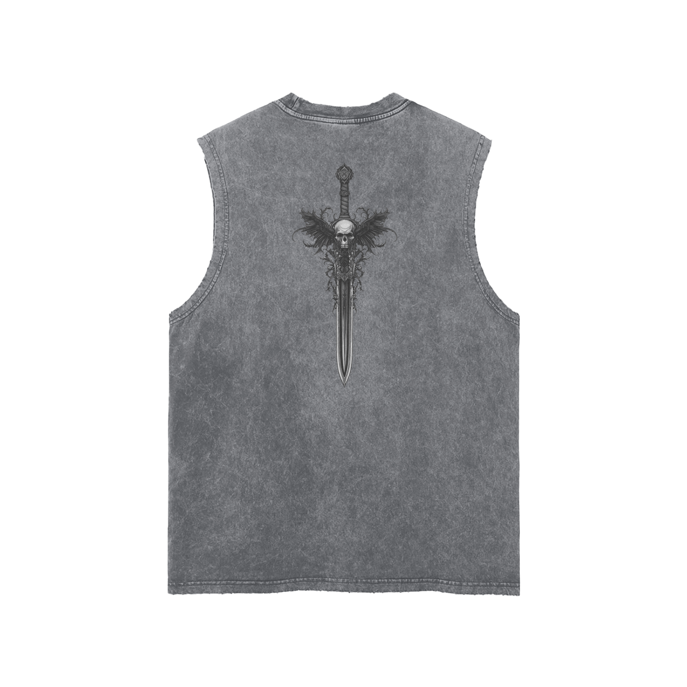 Classic 'Subtle' snow wash frayed hem tank