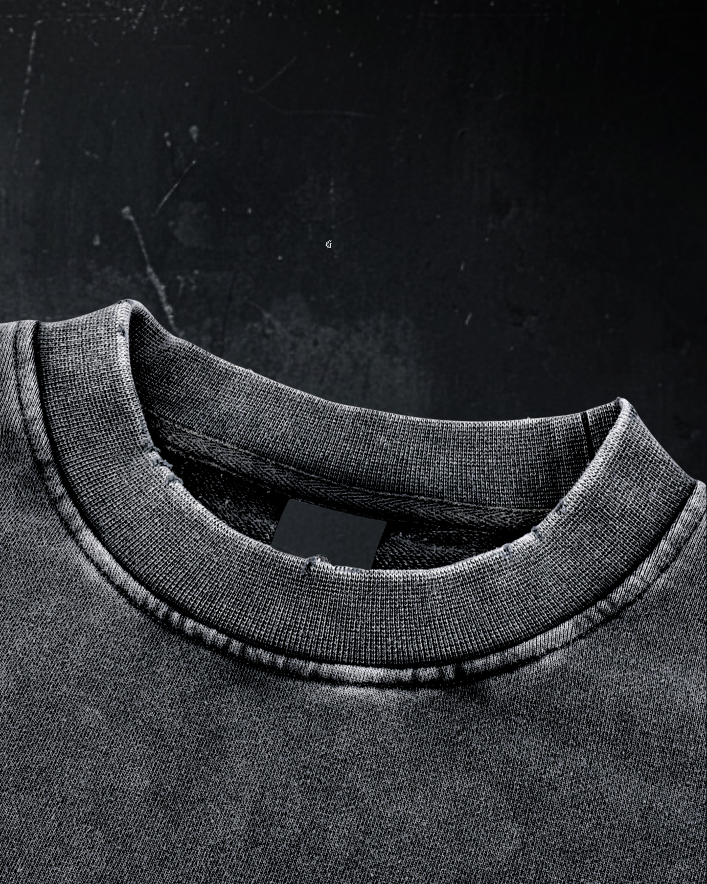Classic vintage wash raw edge cropped sweatshirt