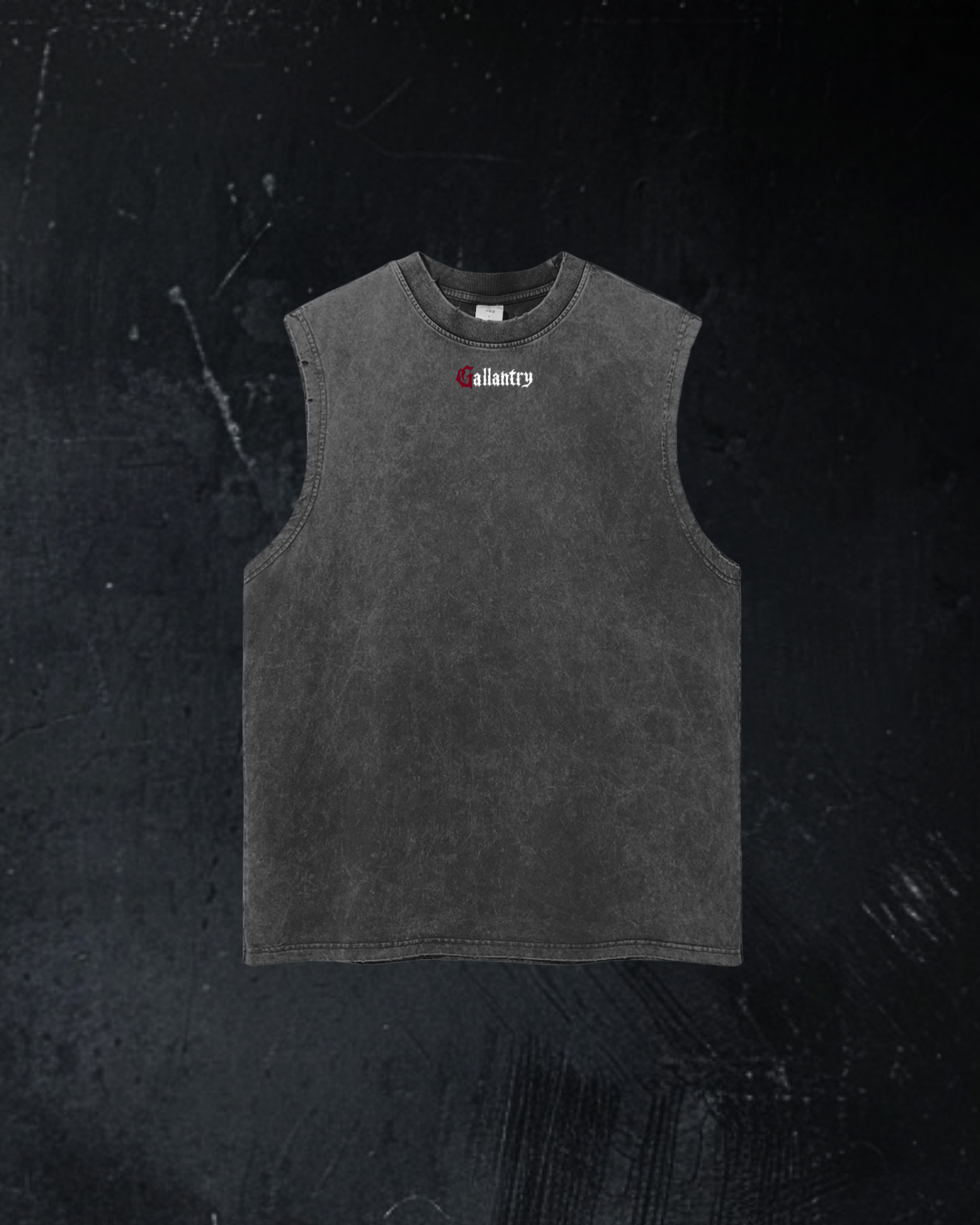 Alternative vintage wash frayed hem tank