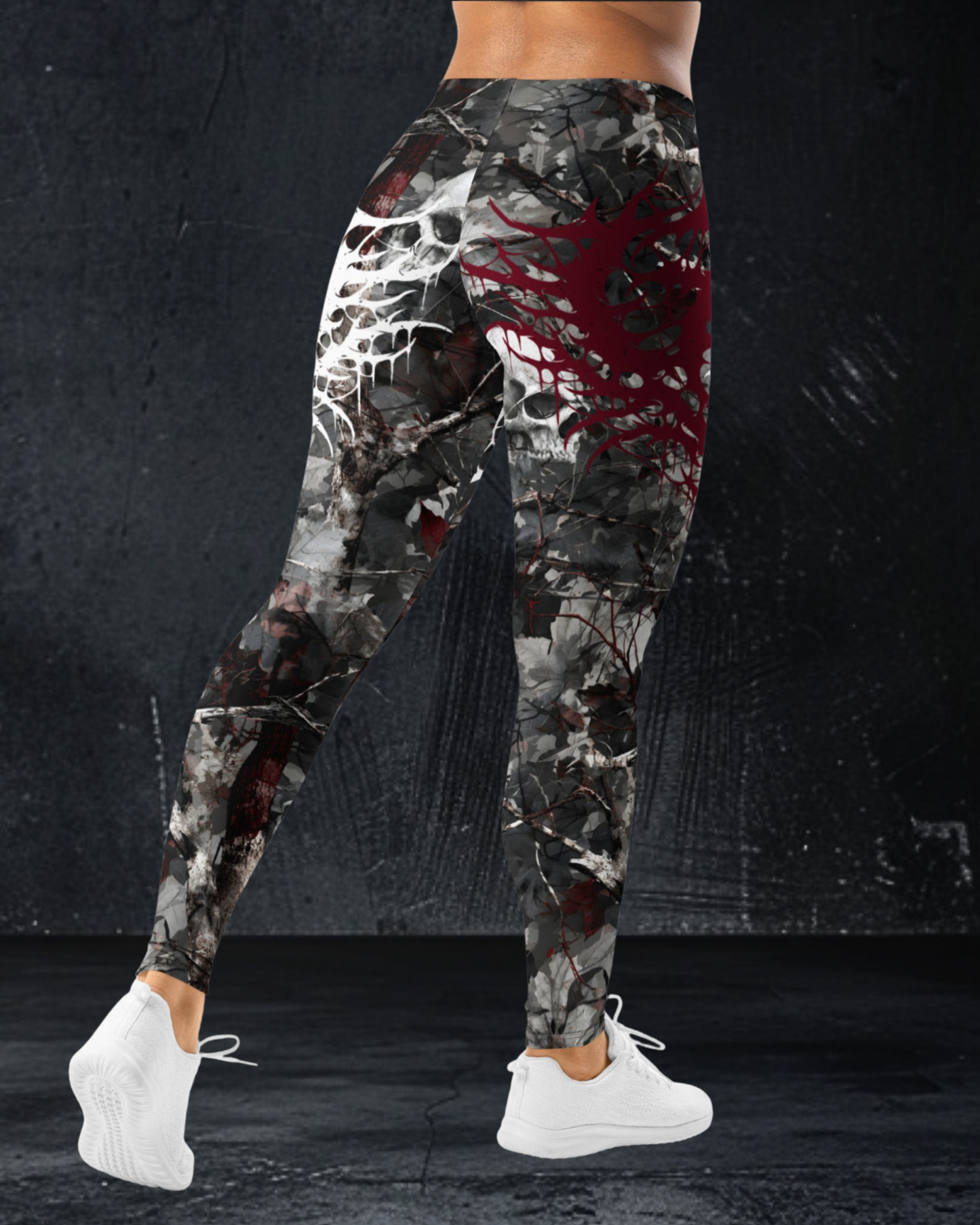 Womens' Deathcore skull camo leggings