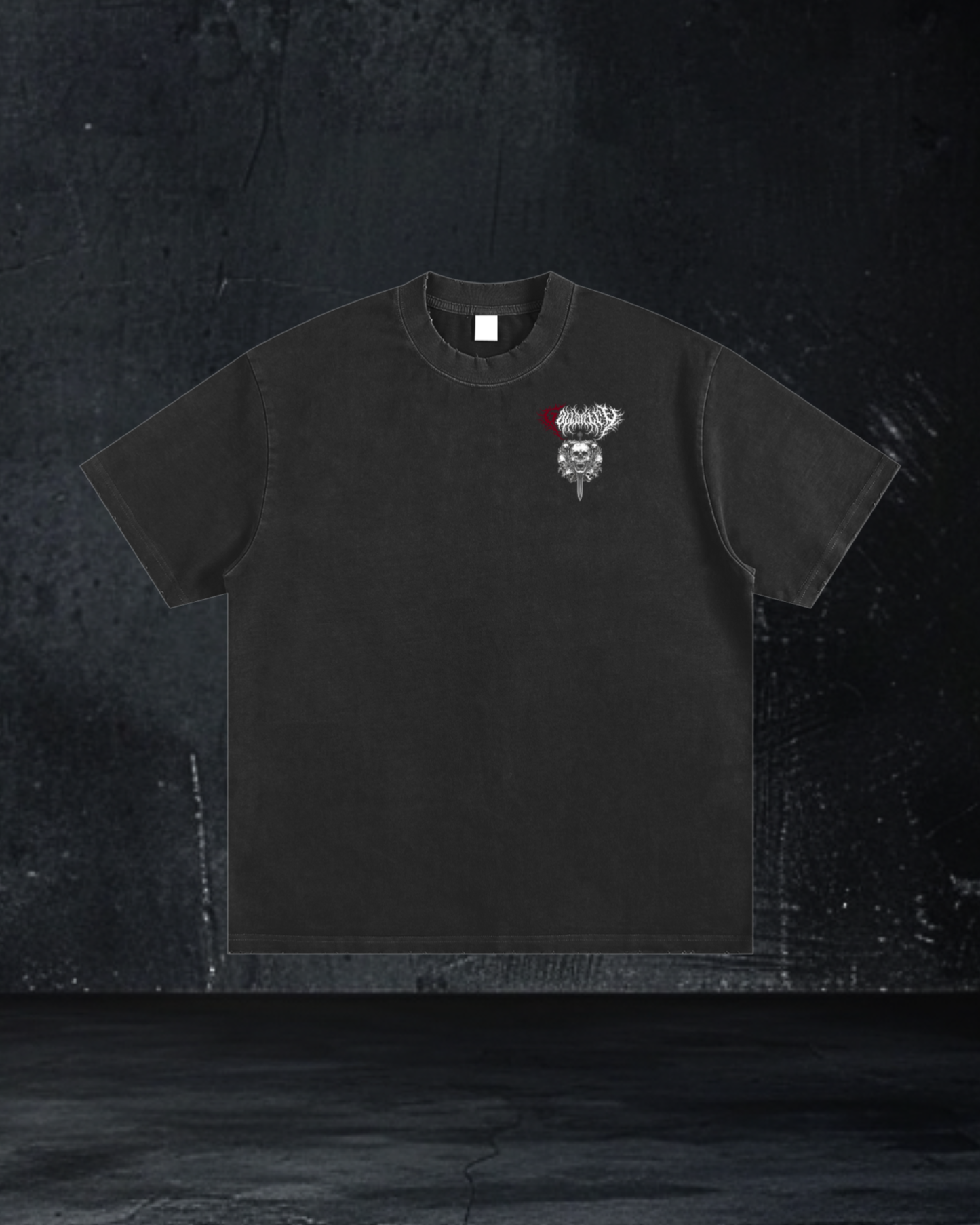 Deathcore heavyweight vintage wash frayed t
