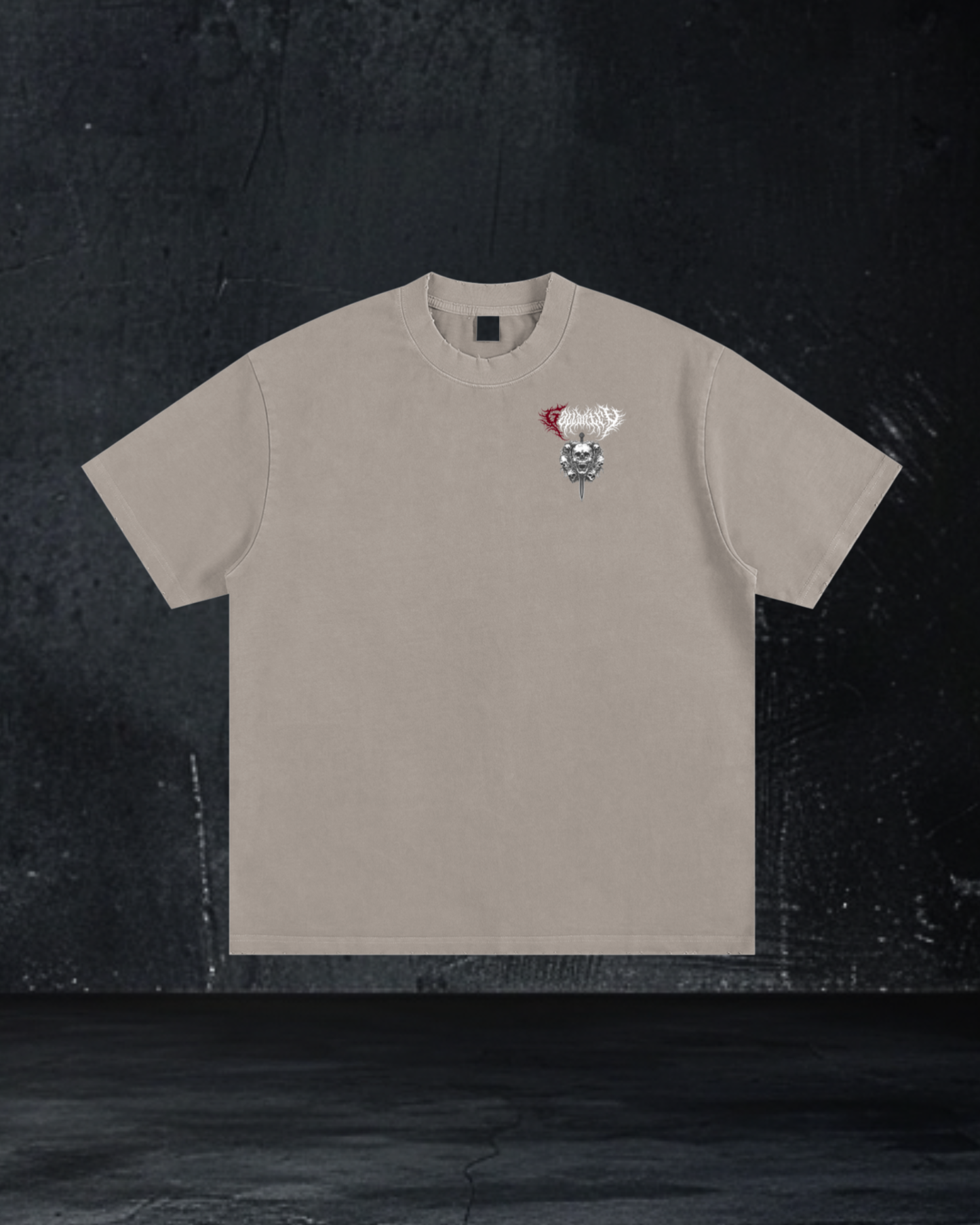 Deathcore heavyweight vintage wash frayed t