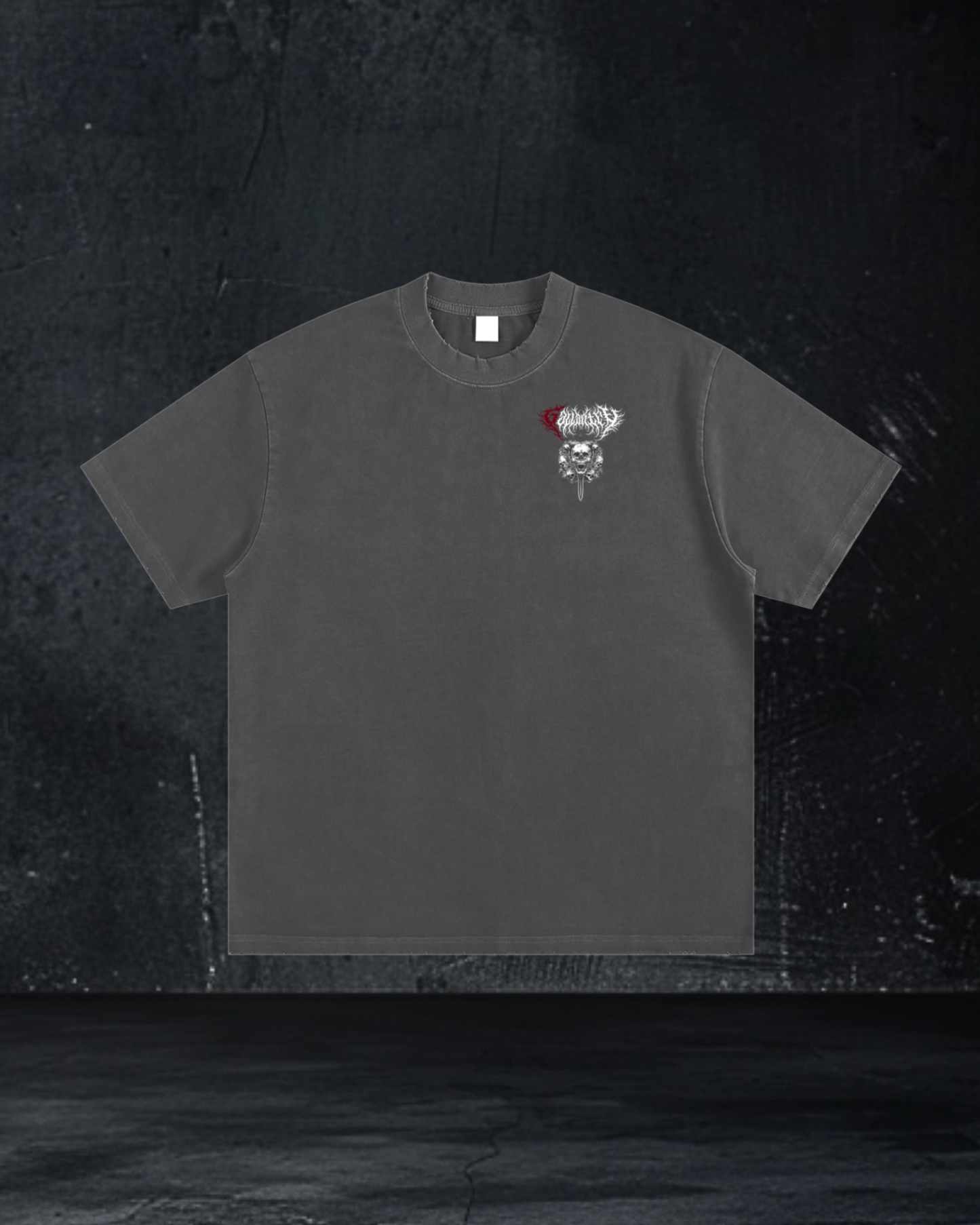 Deathcore heavyweight vintage wash frayed t