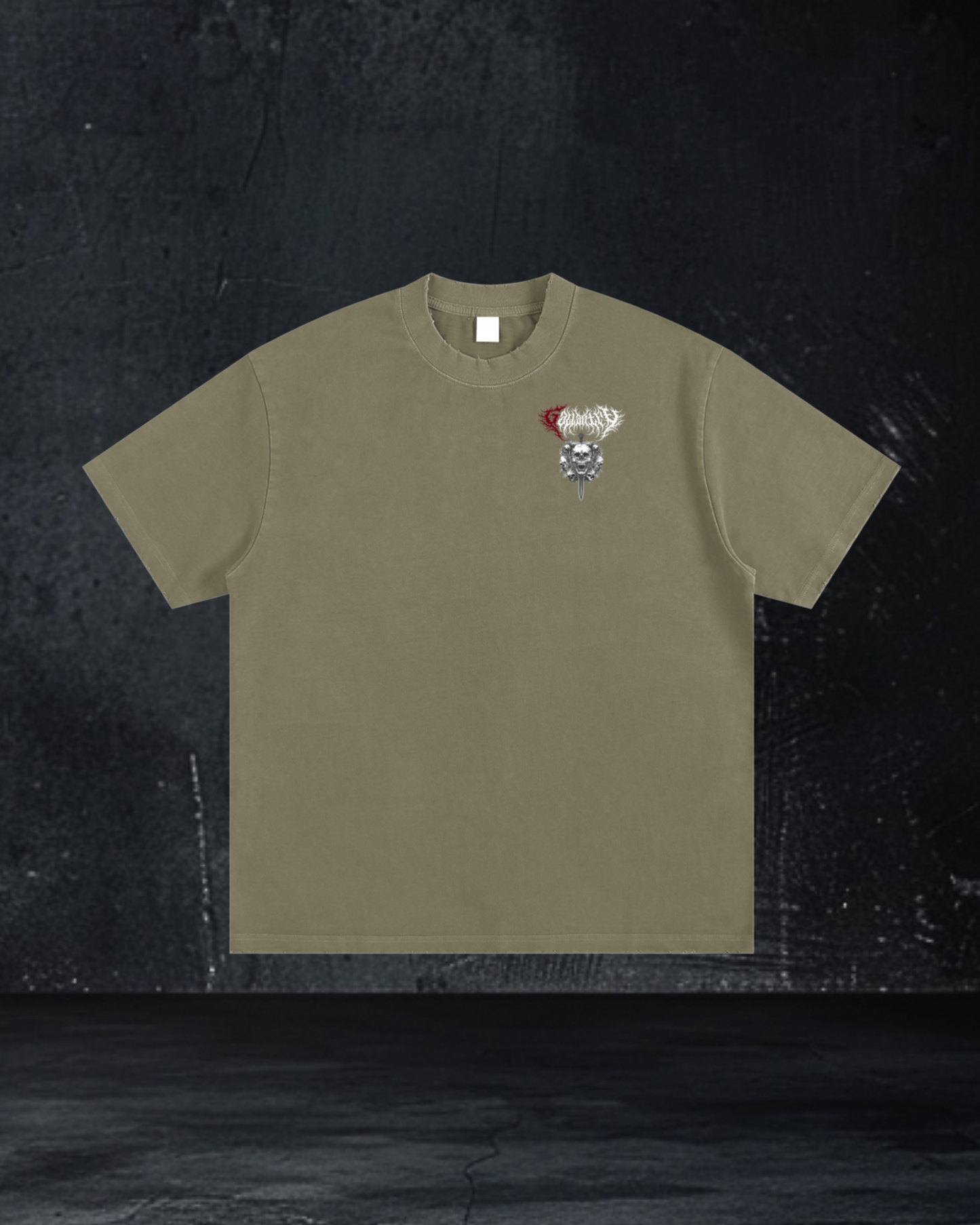 Deathcore heavyweight vintage wash frayed t