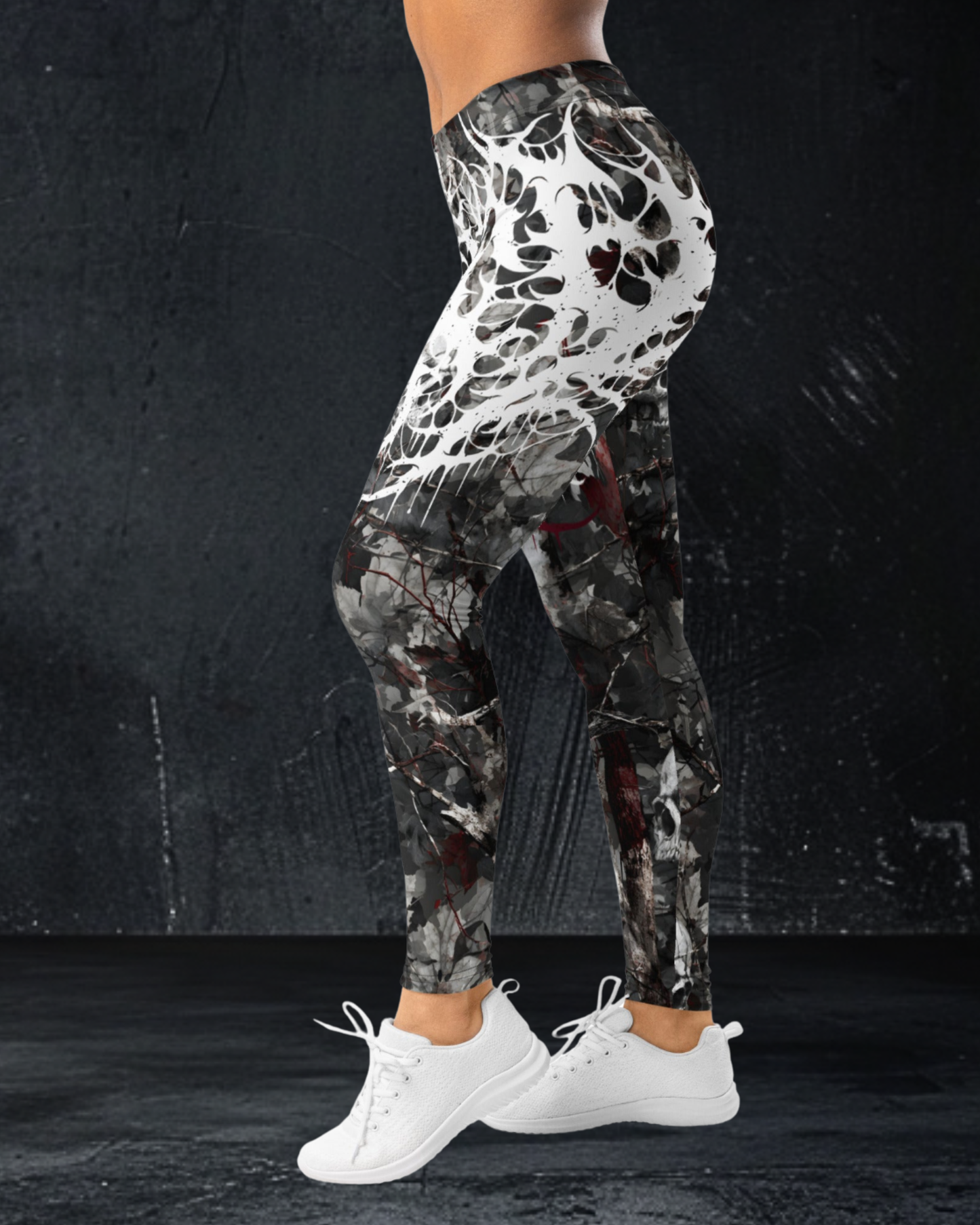 Womens' Deathcore skull camo leggings