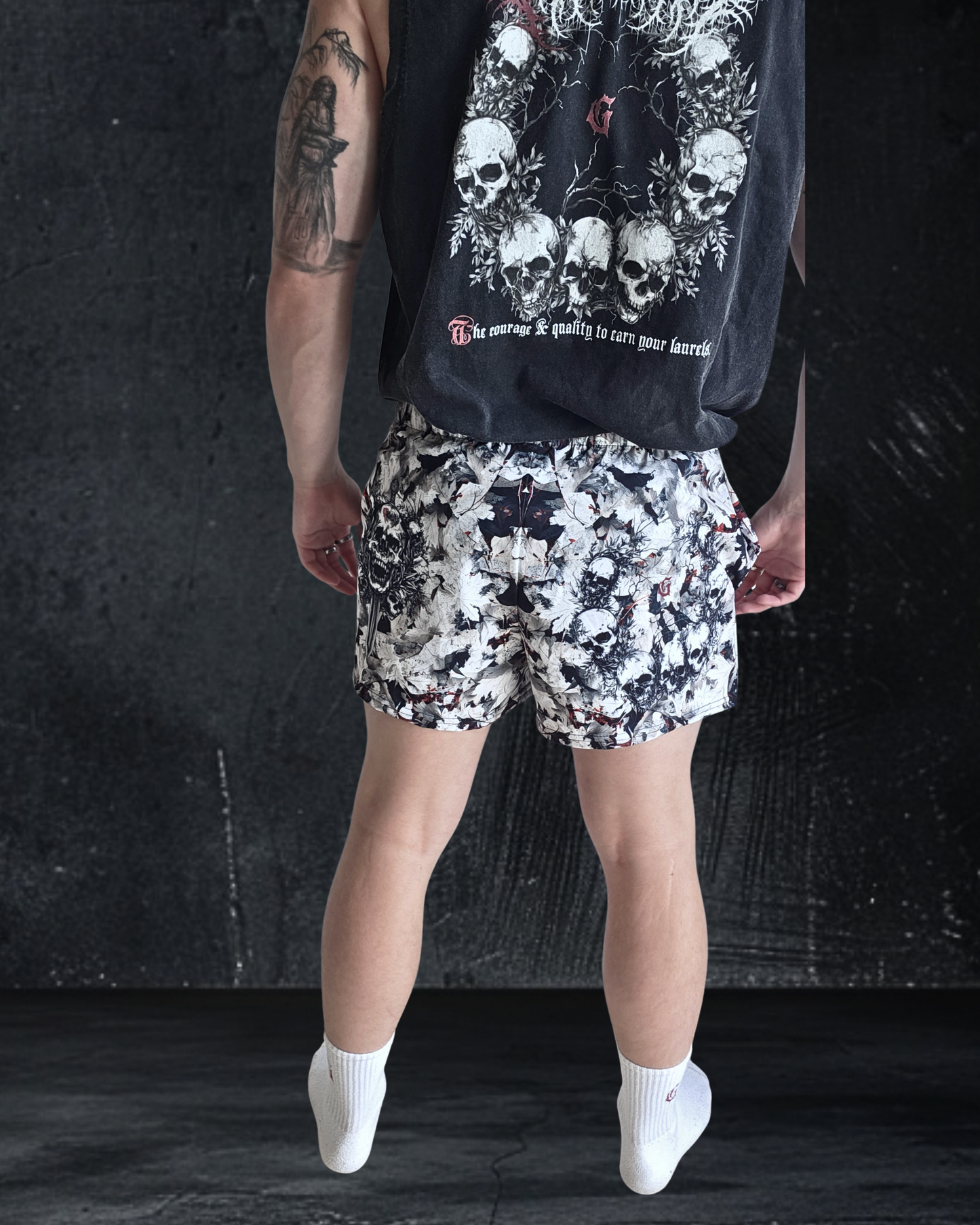 Deathcore Japanese camo training shorts