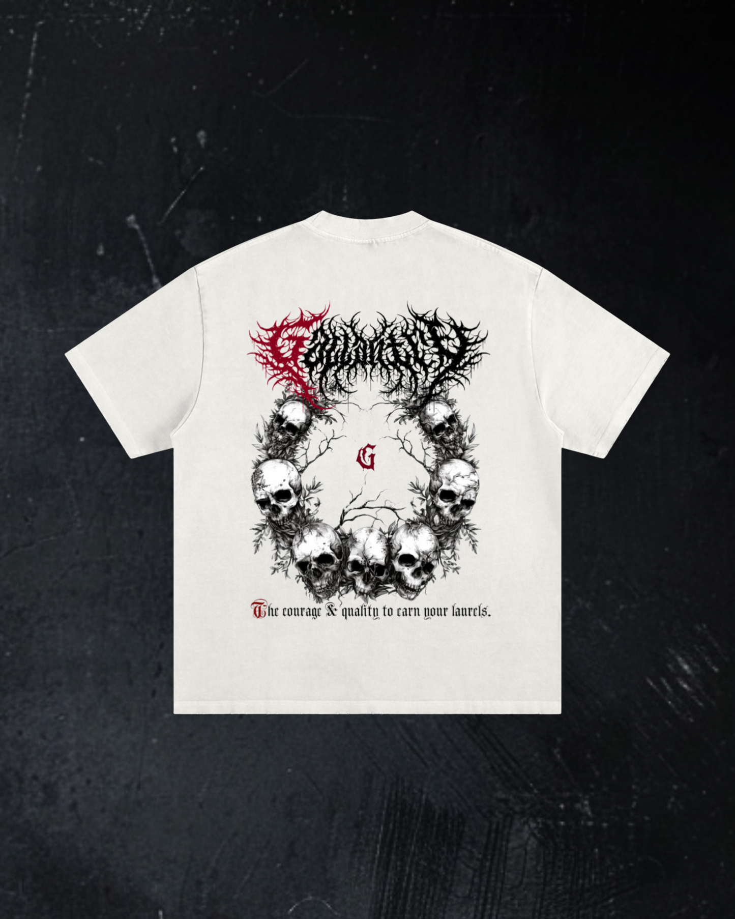 Deathcore heavyweight vintage wash frayed t