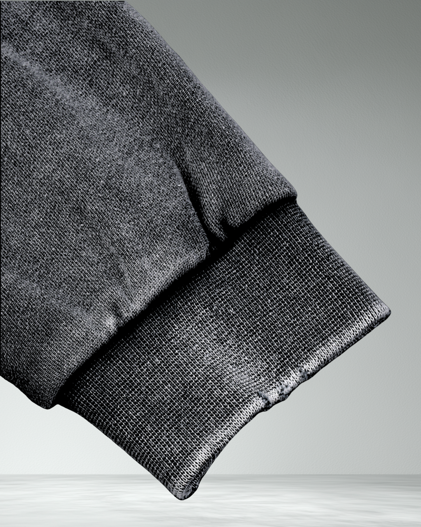 Classic vintage wash raw edge cropped sweatshirt