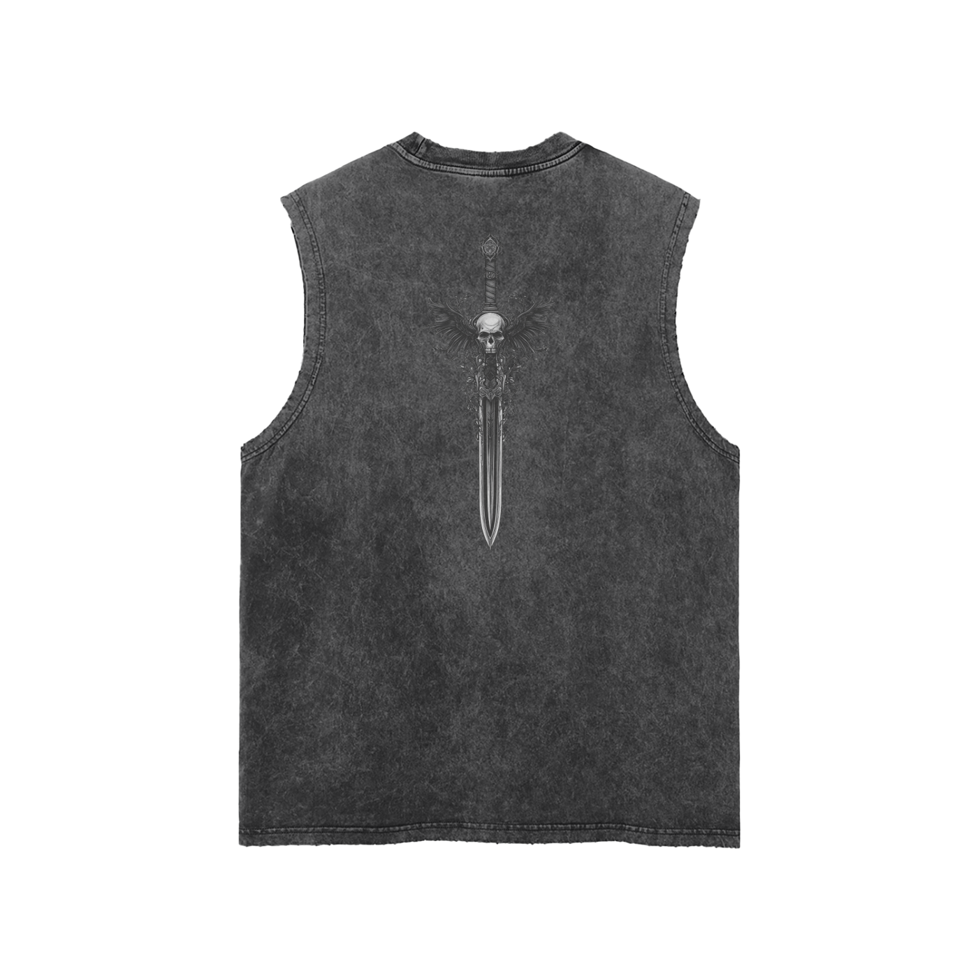 Classic 'Subtle' snow wash frayed hem tank