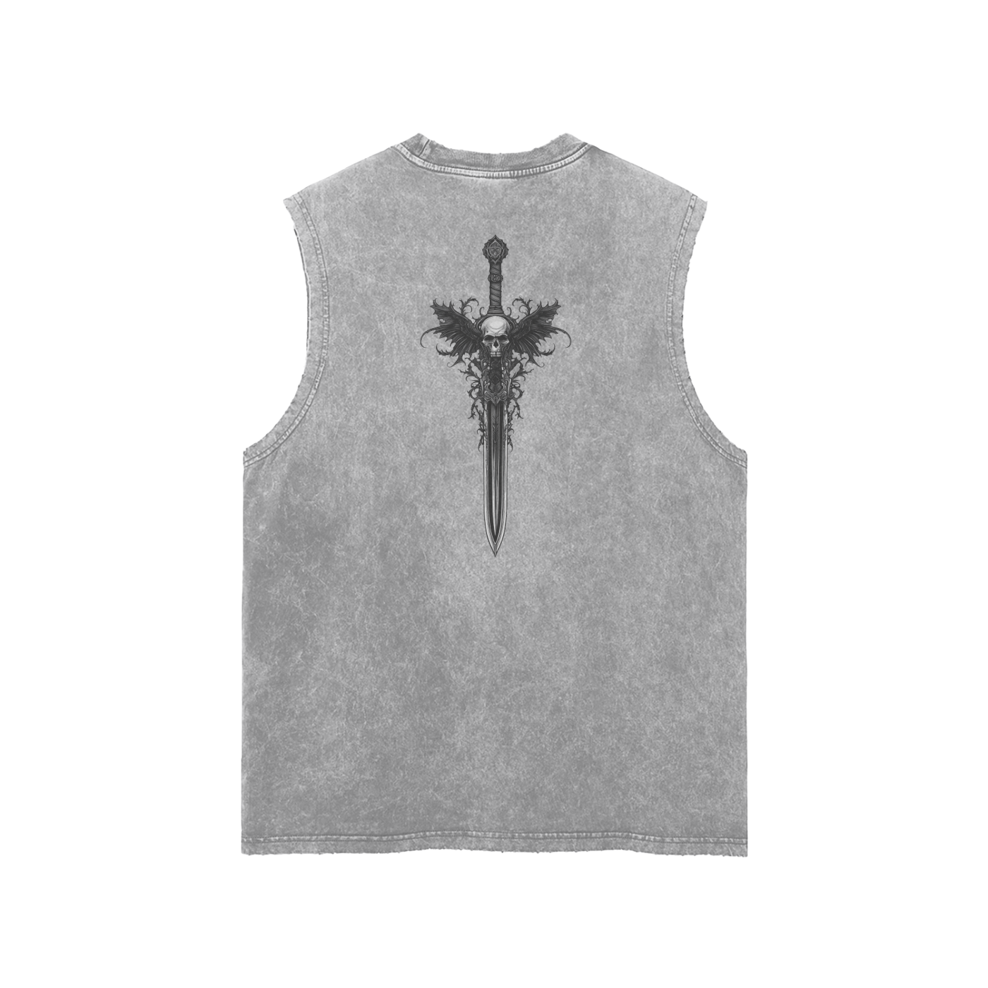 Classic 'Subtle' snow wash frayed hem tank