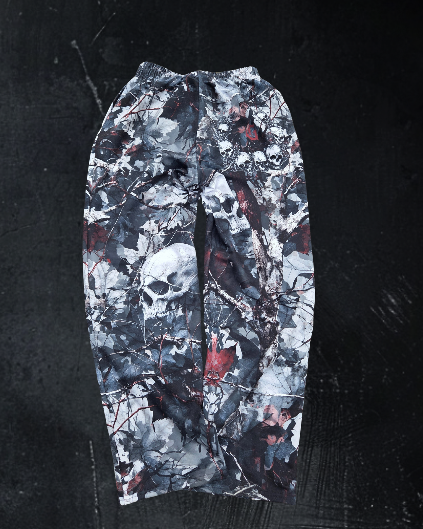 Deathcore lightweight skull camo joggers
