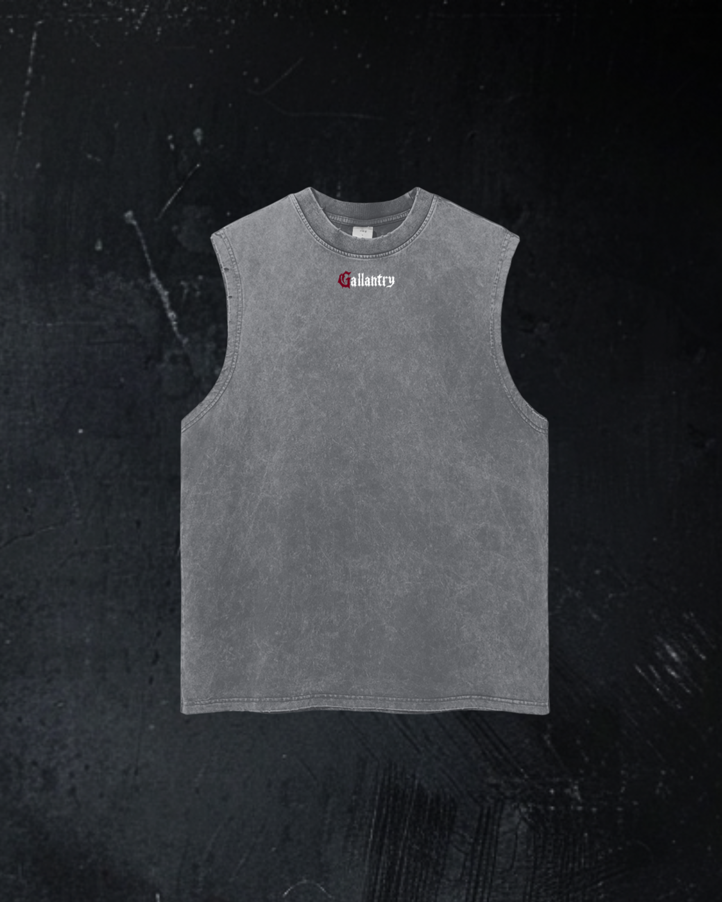 Alternative vintage wash frayed hem tank