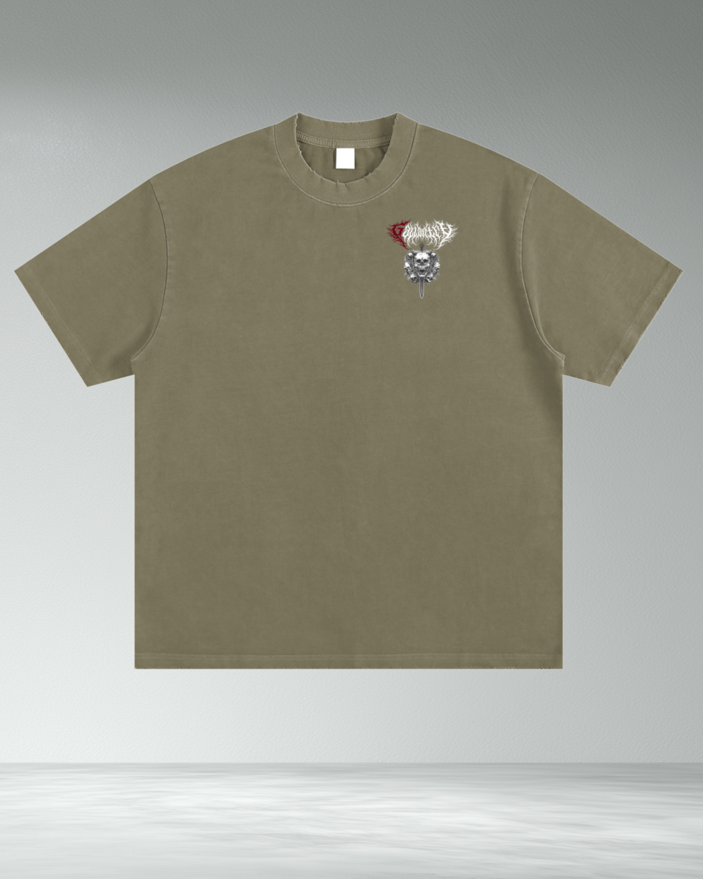 Deathcore heavyweight vintage wash frayed t