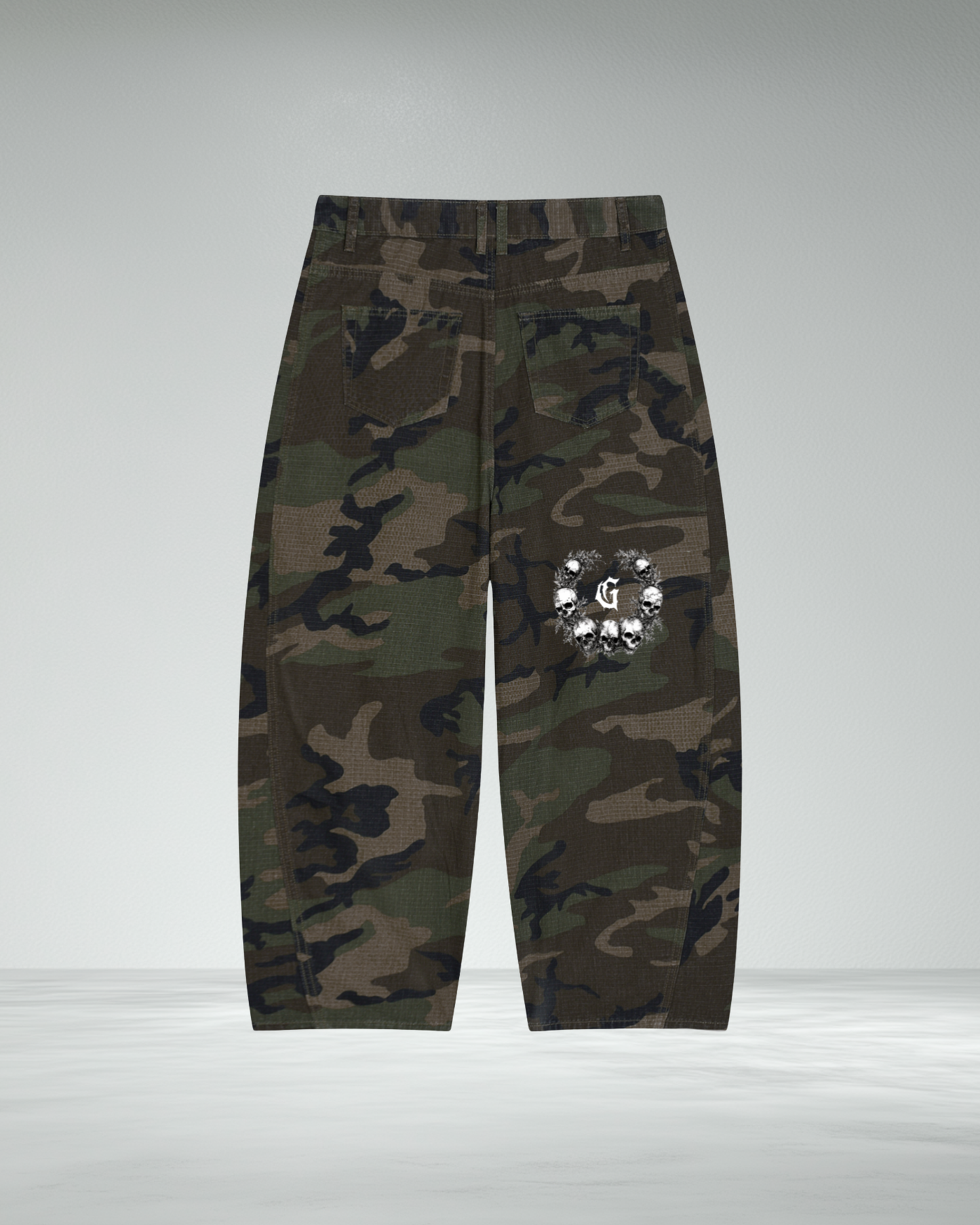 Camo Barrel Leg Combats