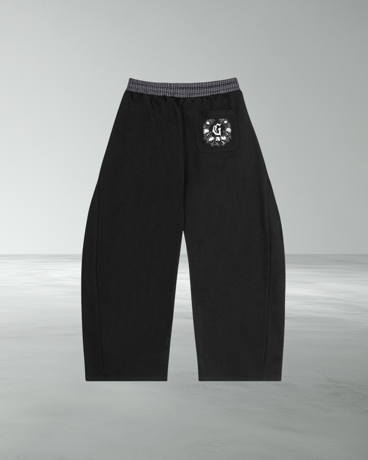 Plaid Baggy 'Coffin' Barrel Joggers