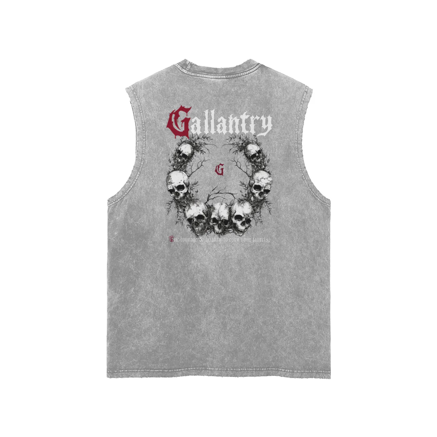 Classic snow washed frayed hem tank - Studio Gallantry