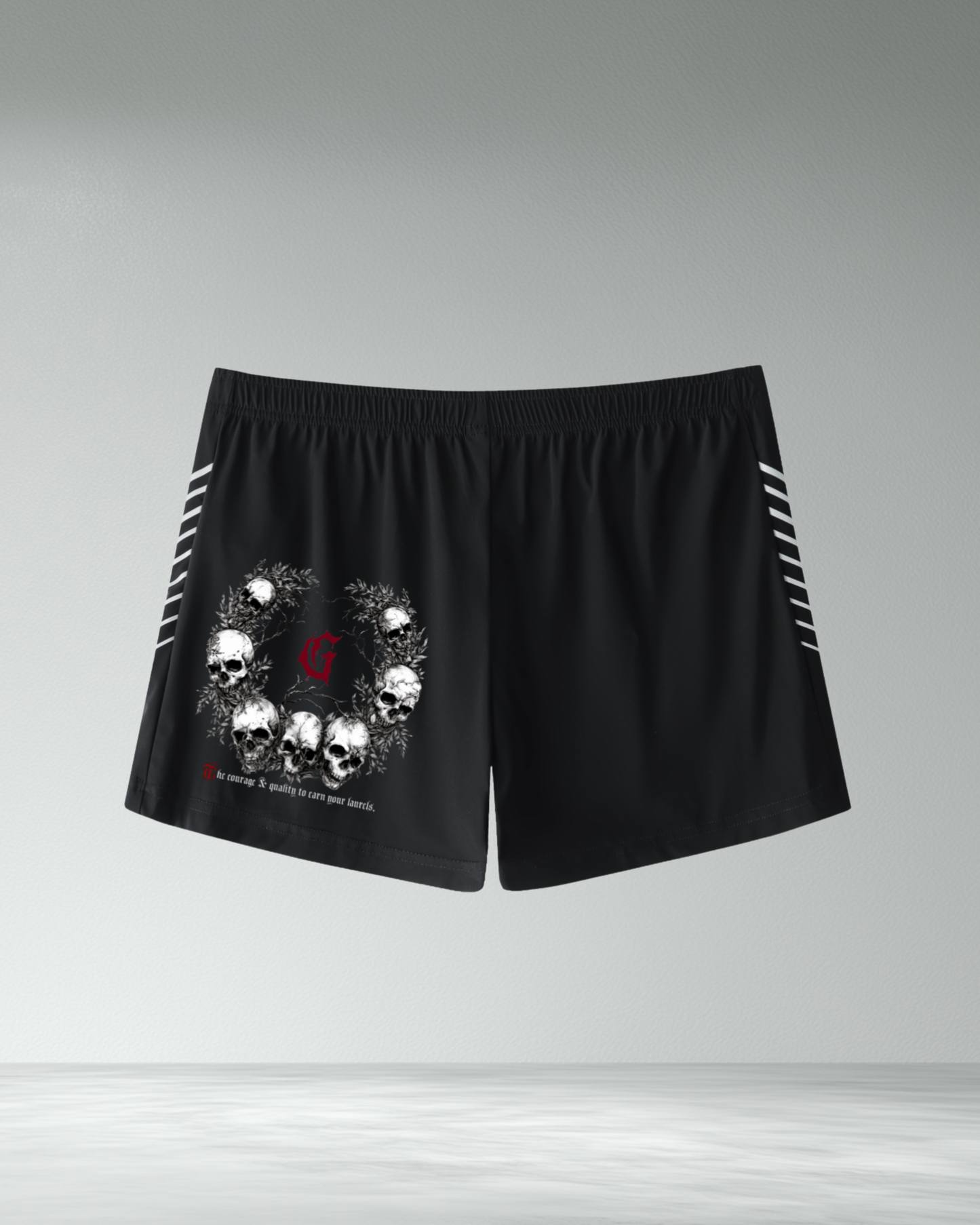 Classic striped training shorts