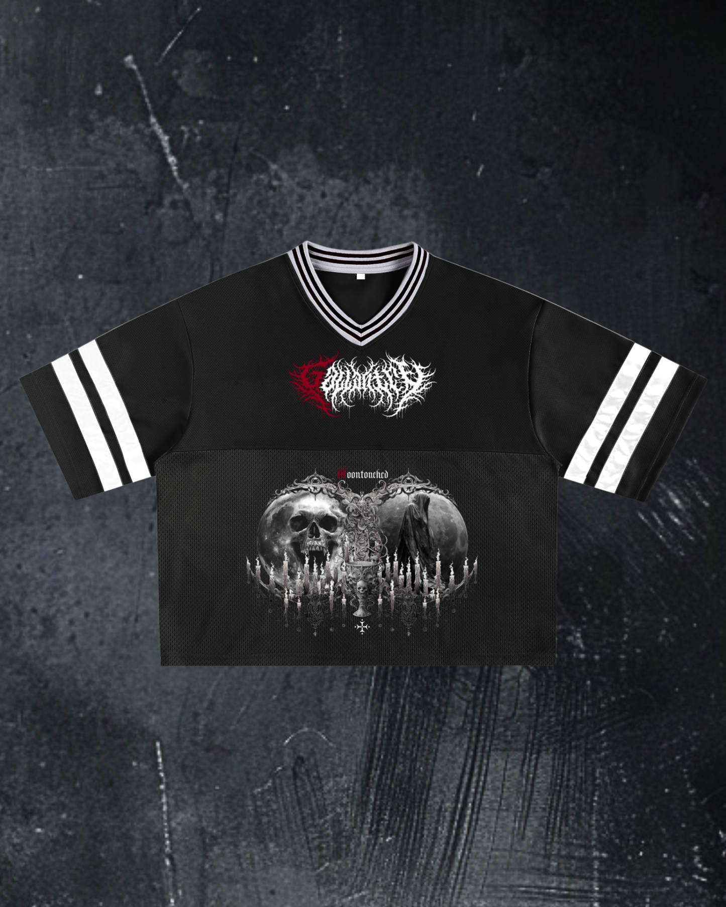 Deathcore cropped 'Moontouched' boxy jersey