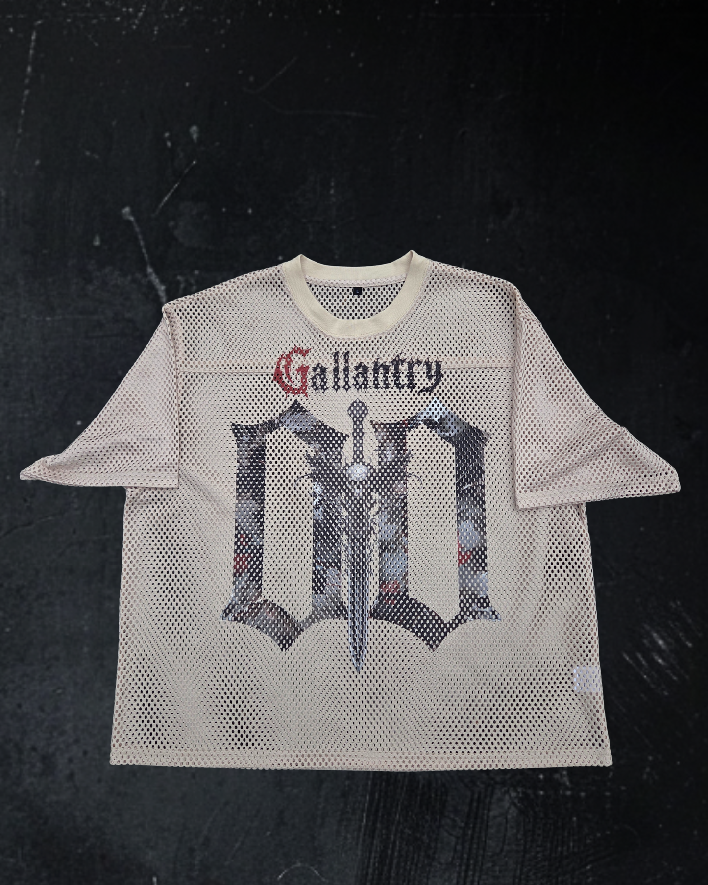 Classic boxy seethrough camo jersey
