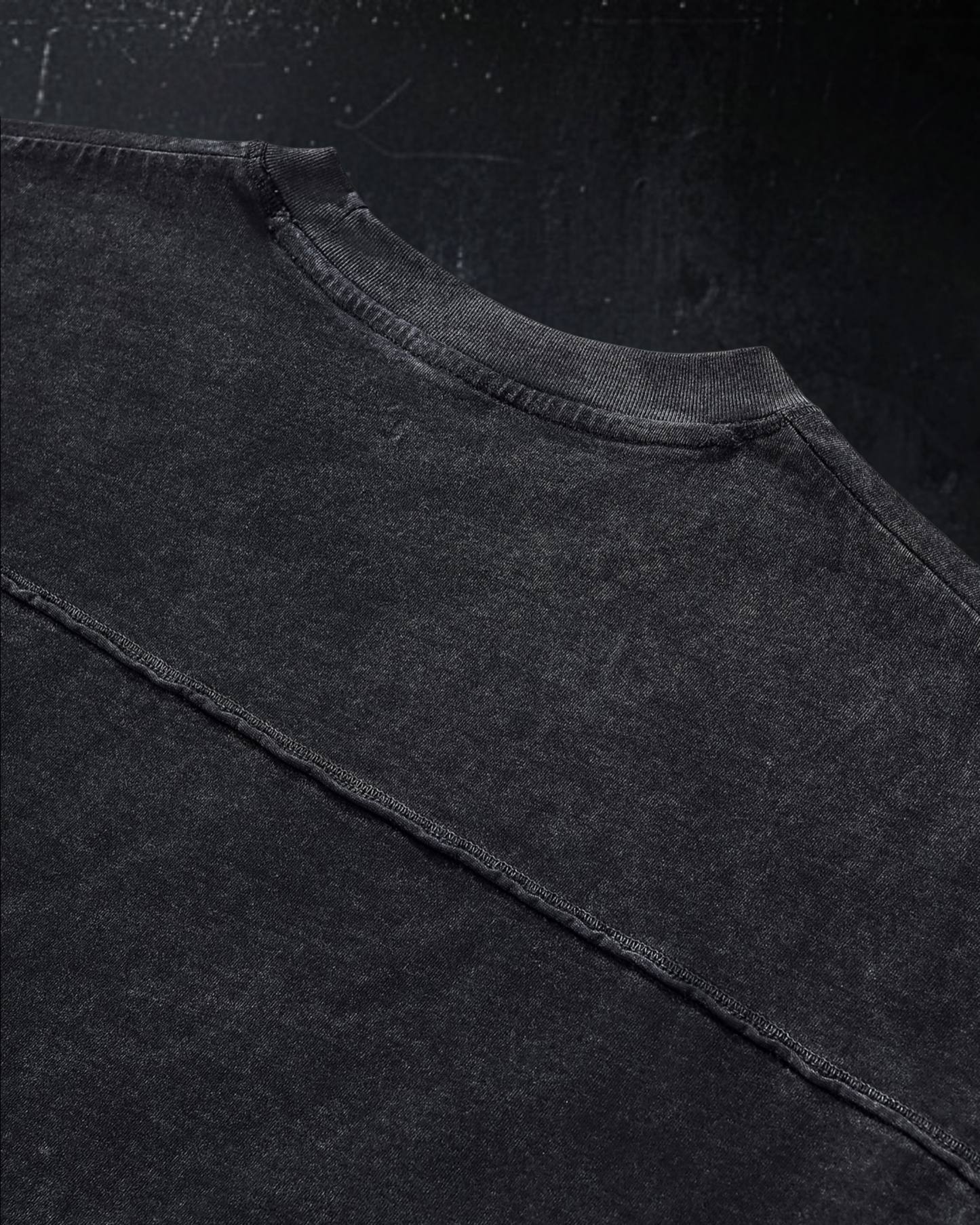 Deathcore raw edge vintage wash boxy t
