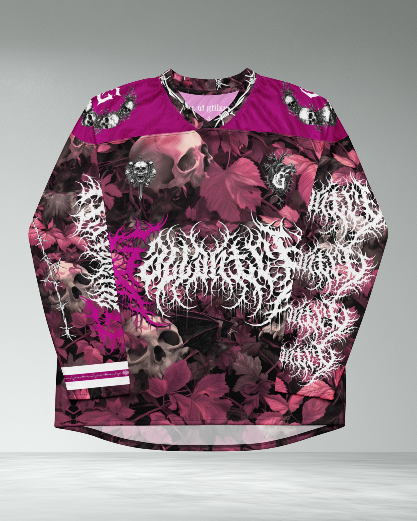 Deathcore pink lightweight camo hockey jersey