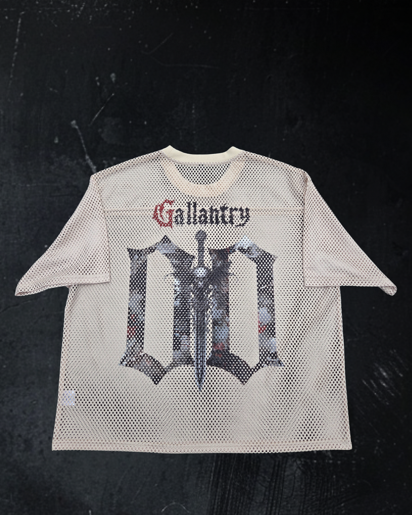 Classic boxy seethrough camo jersey
