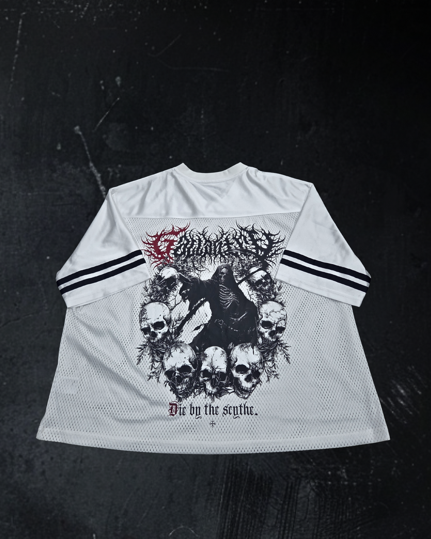 Deathcore oversized 'live by the sword, die by the scythe' jersey