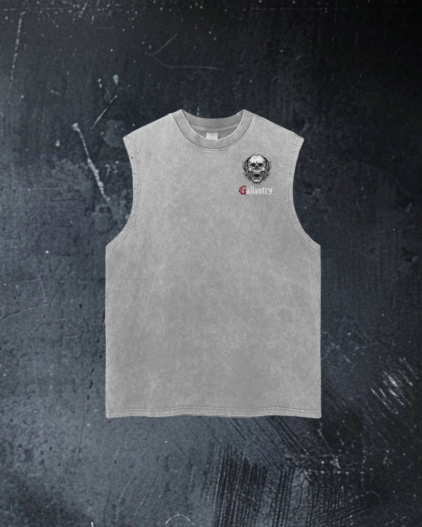 Classic vintage wash frayed hem tank