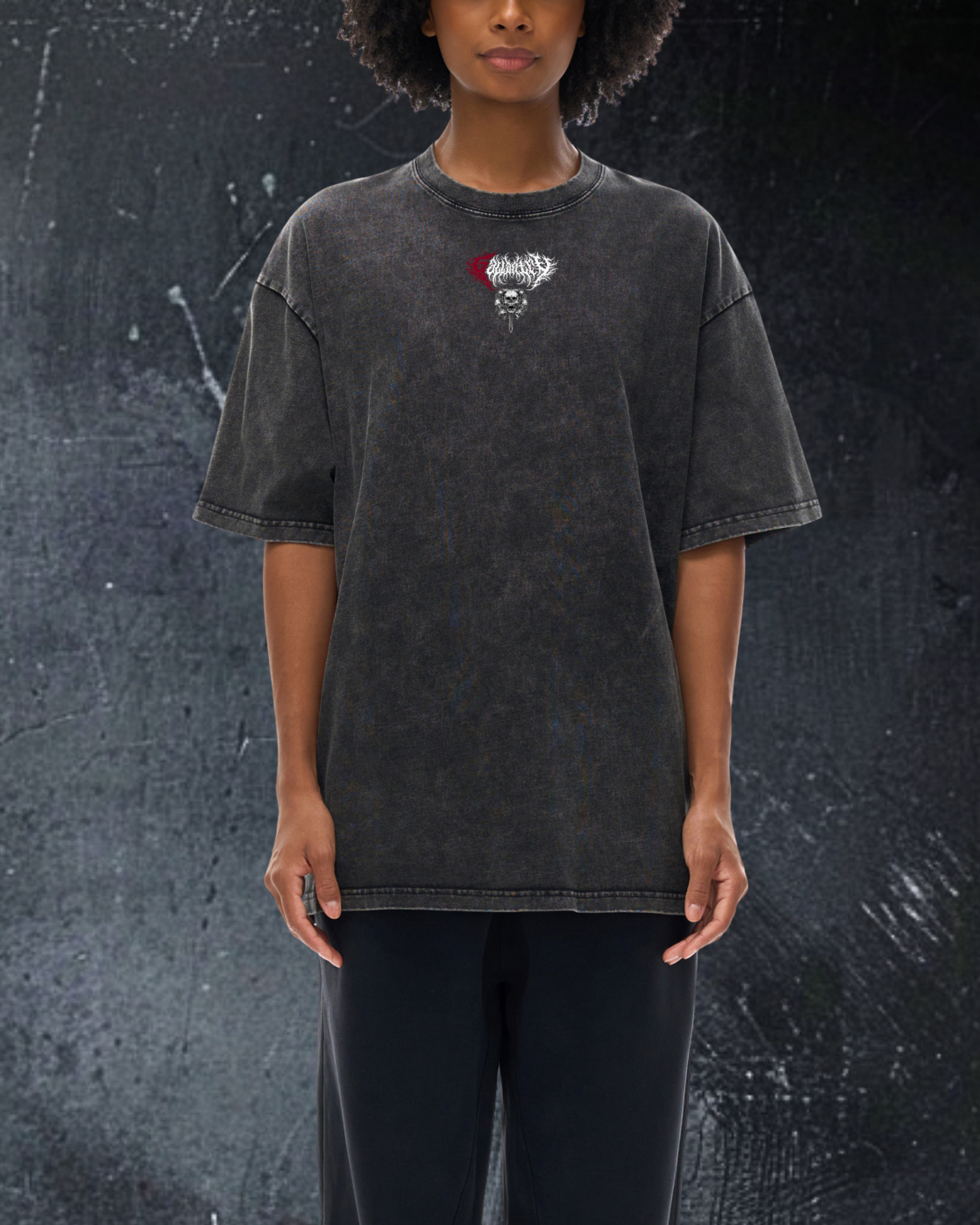 Deathcore 'We can be Lycans' vintage wash pump cover t