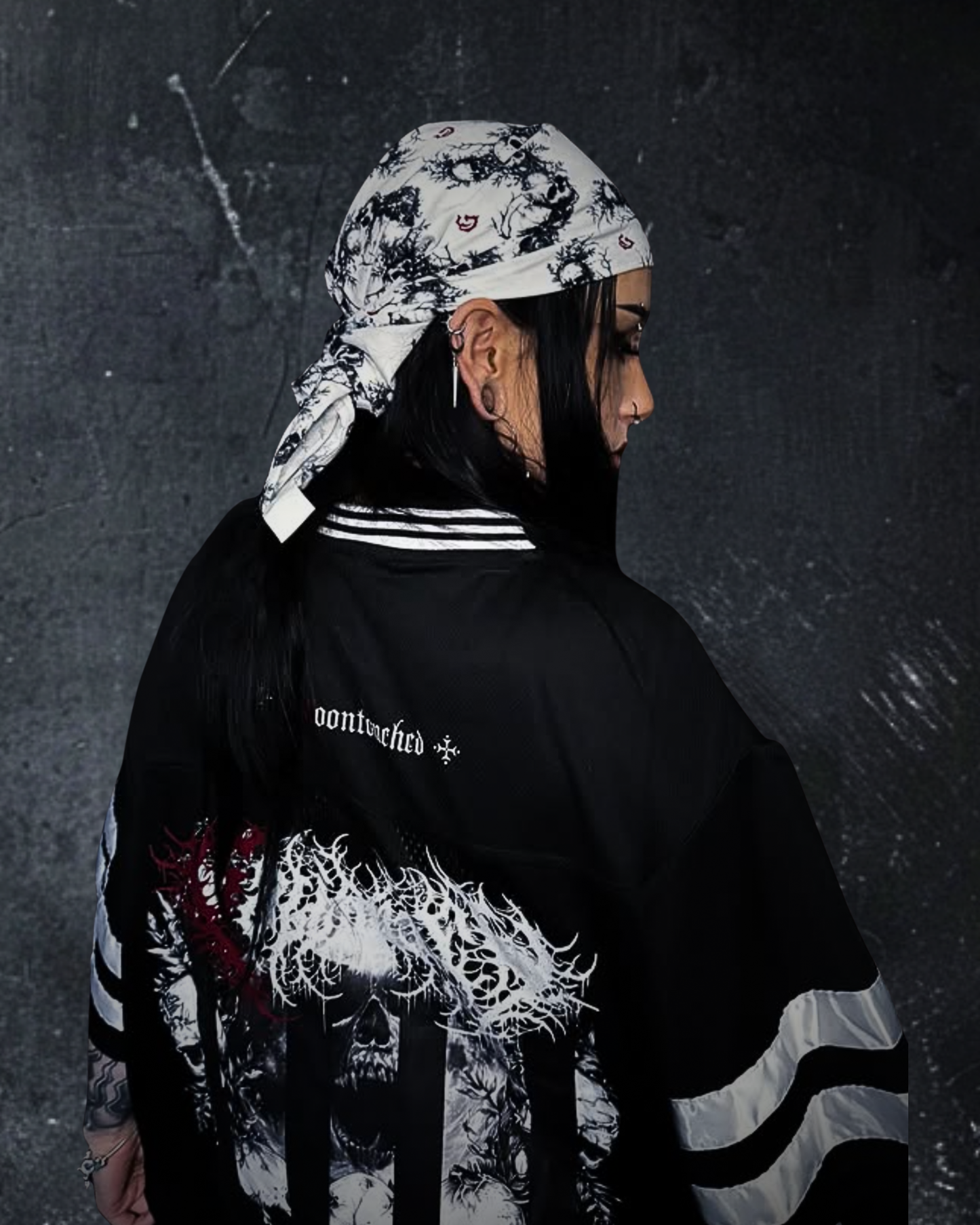 Deathcore cropped 'Moontouched' boxy jersey