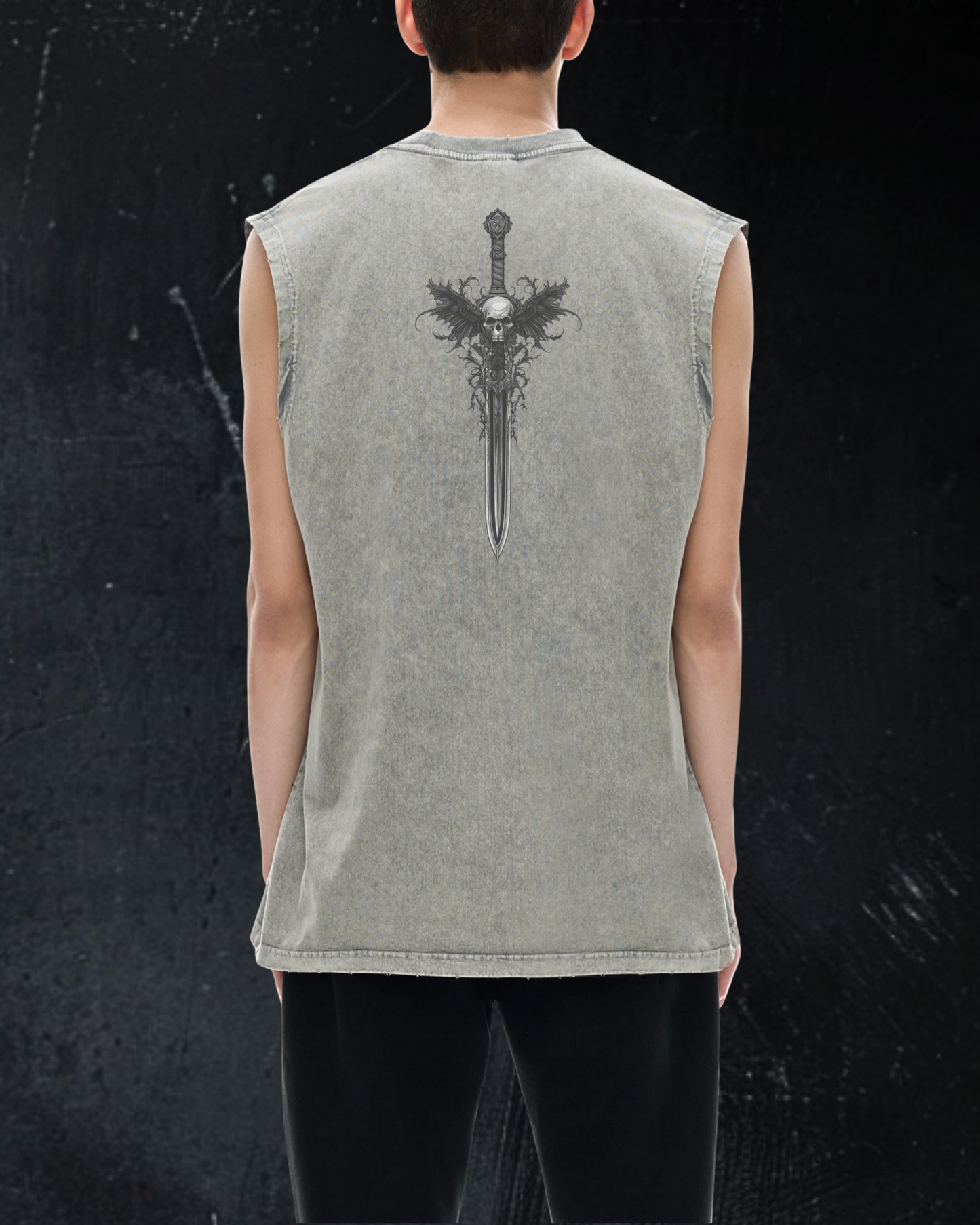 Classic 'Subtle' vintage wash frayed hem tank