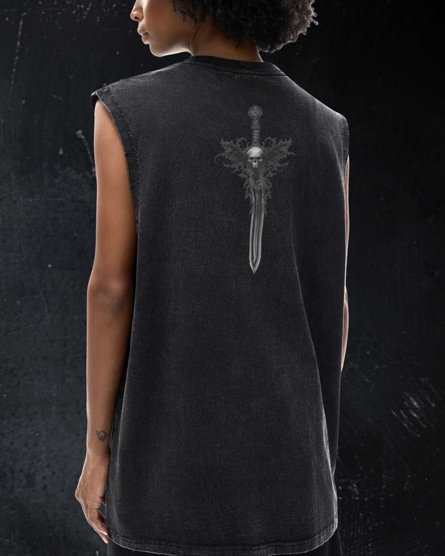 Classic 'Subtle' vintage wash frayed hem tank