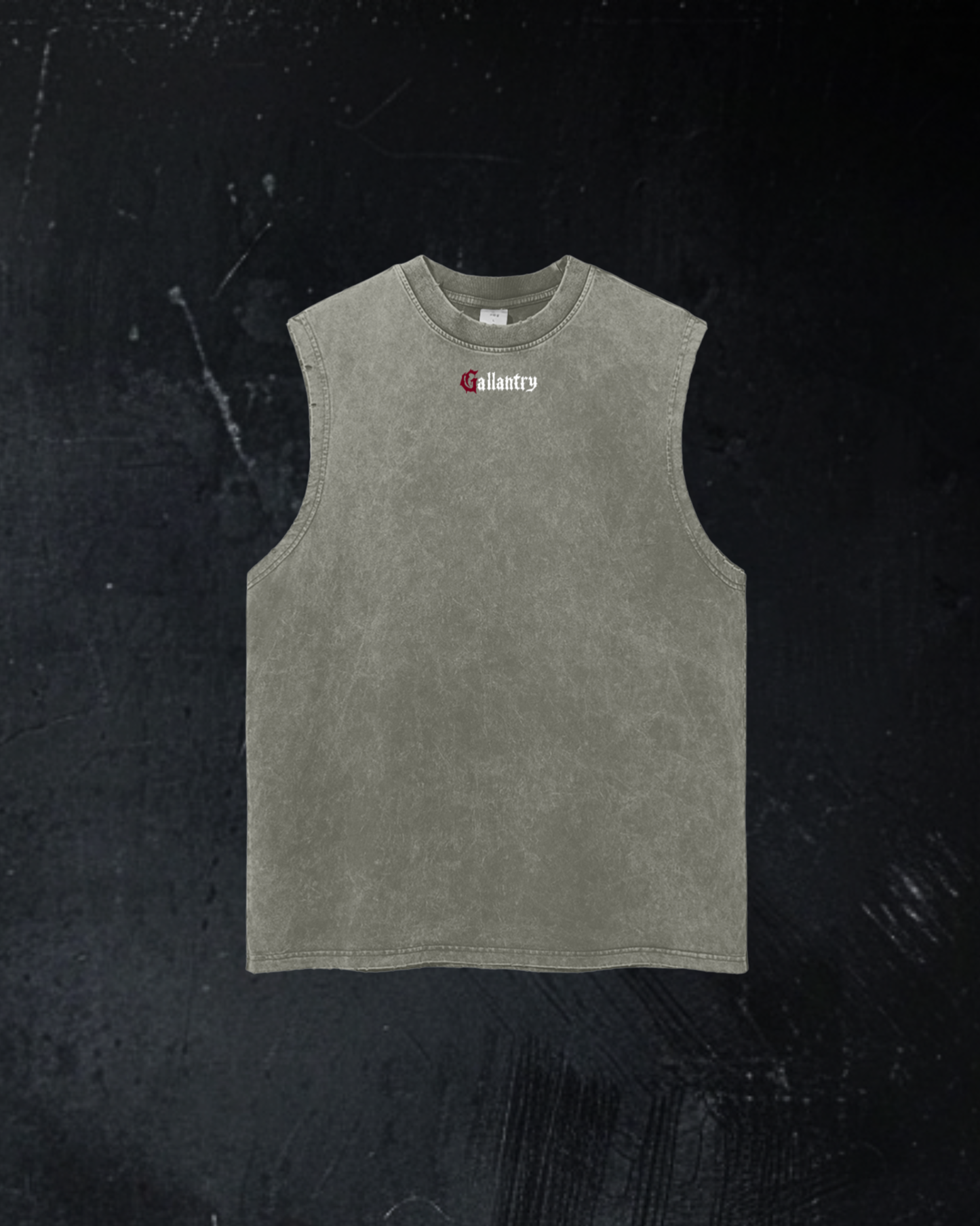 Alternative vintage wash frayed hem tank