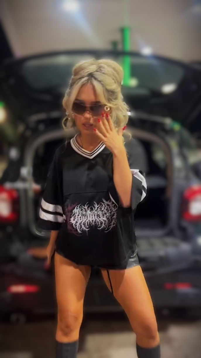 Deathcore cropped boxy jersey