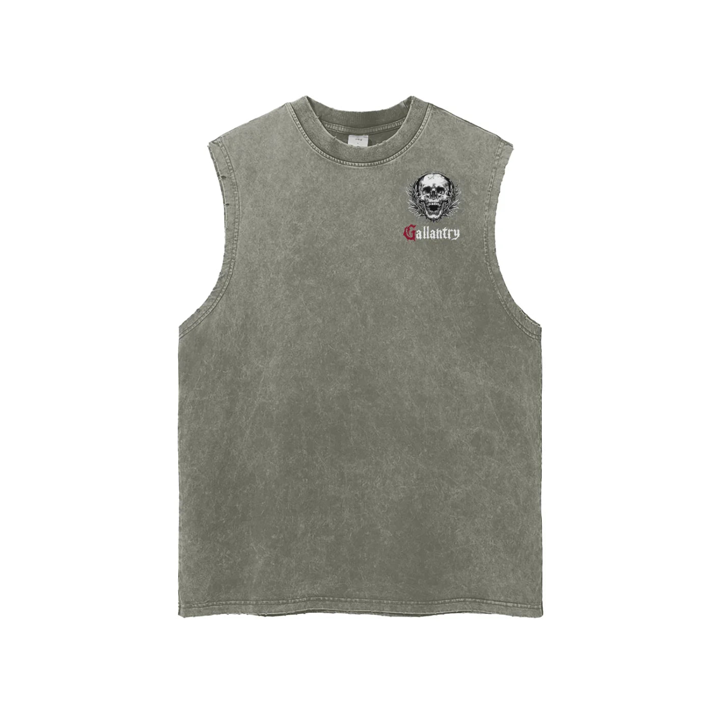 Classic snow washed frayed hem tank - Studio Gallantry