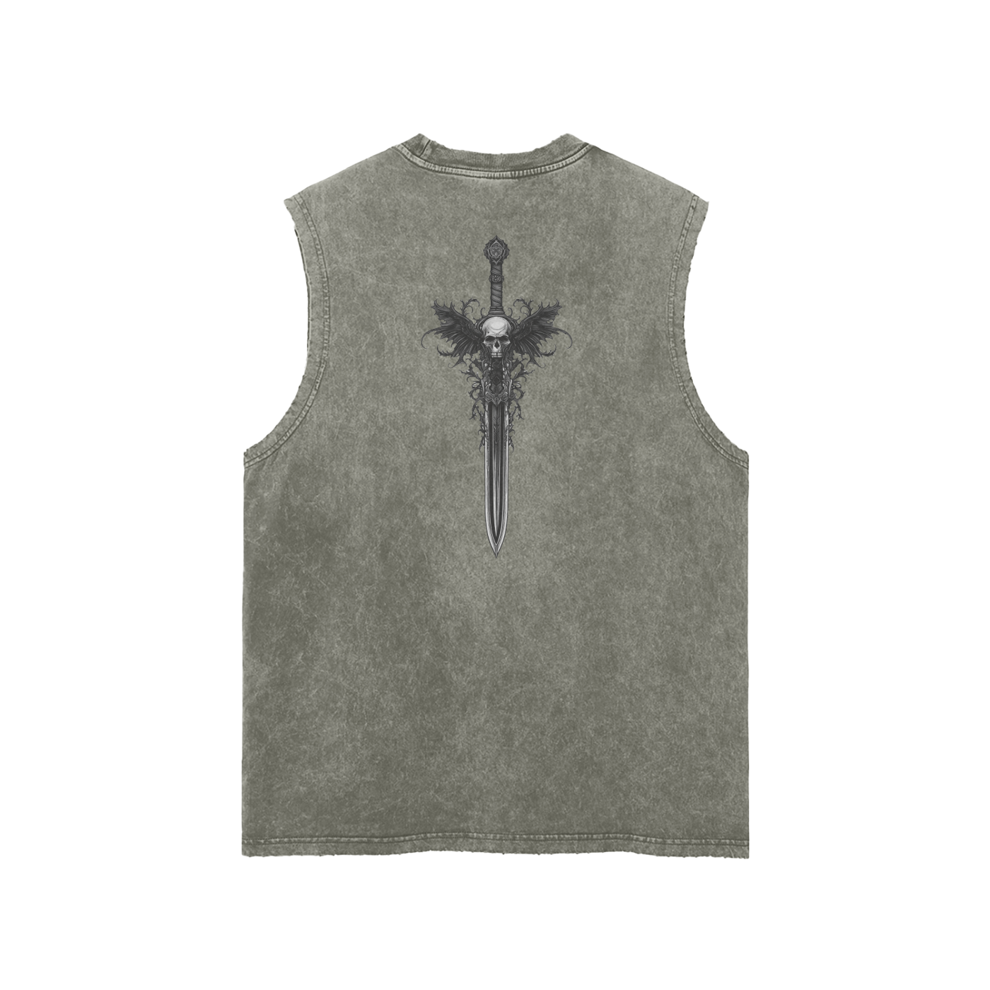 Classic 'Subtle' snow wash frayed hem tank