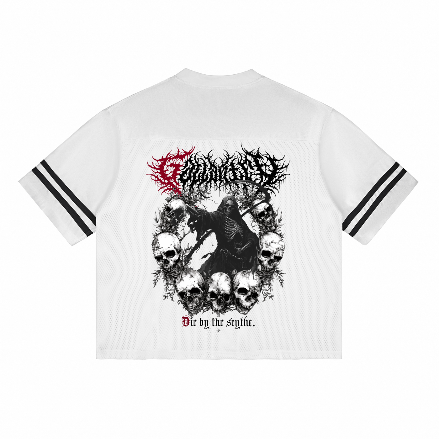 Deathcore oversized premium 'live by the sword, die by the scythe' jersey