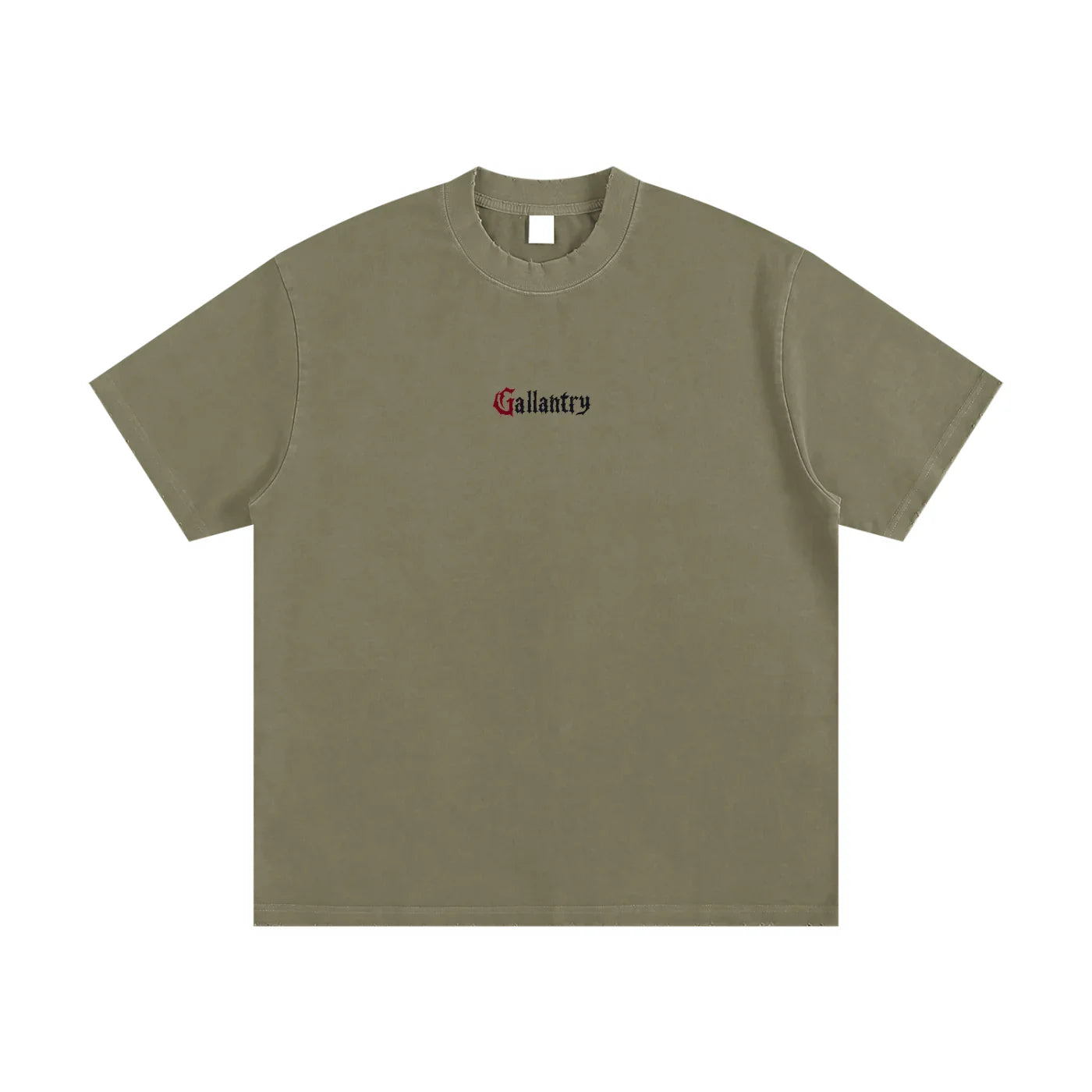Classic heavyweight vintage washed frayed t - Studio Gallantry