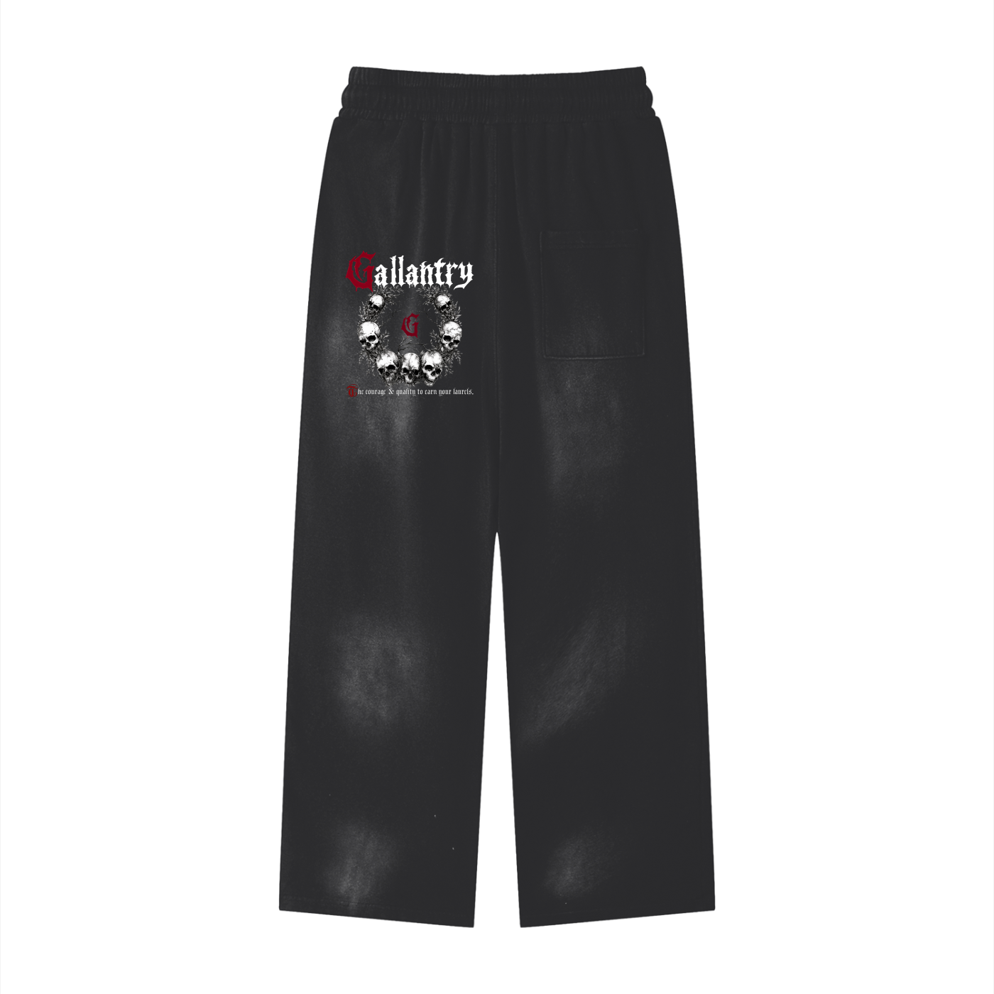 Classic 'barbed sword' faded wash loose fit sweatpants - Studio Gallantry