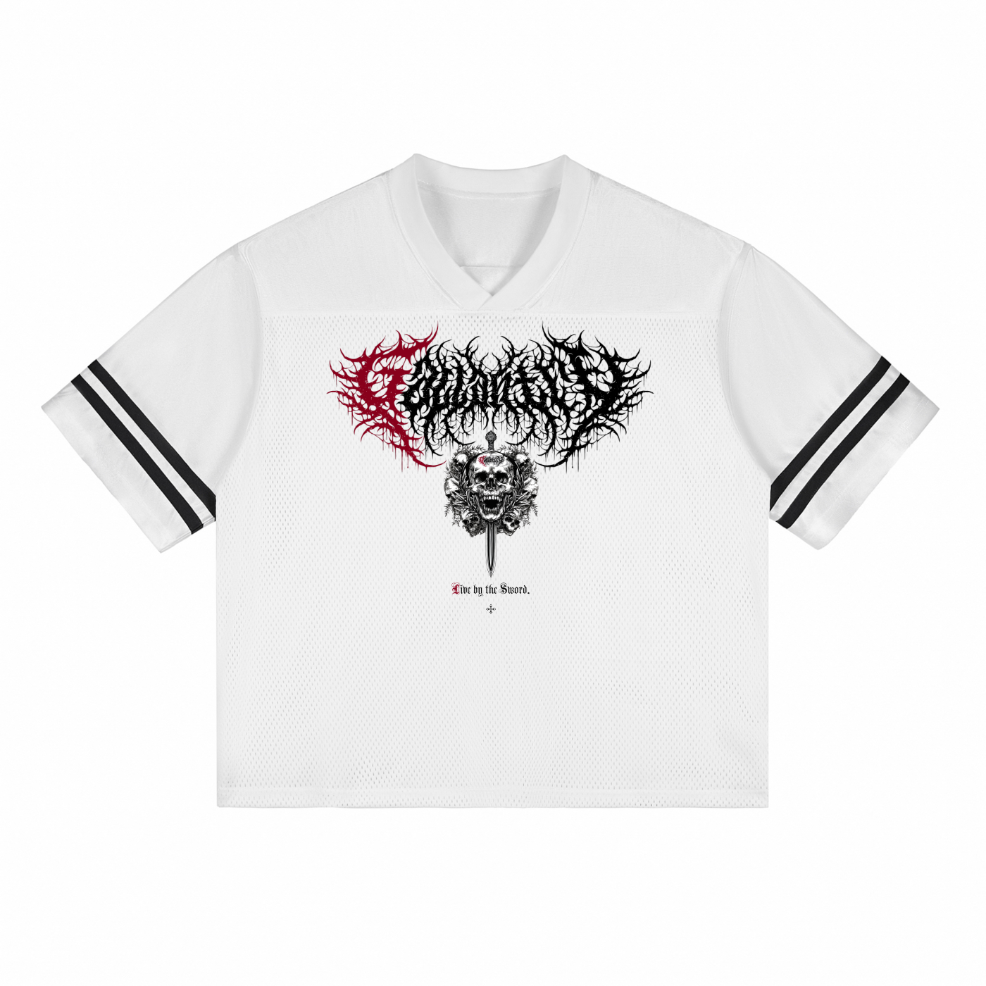 Deathcore oversized premium 'live by the sword, die by the scythe' jersey