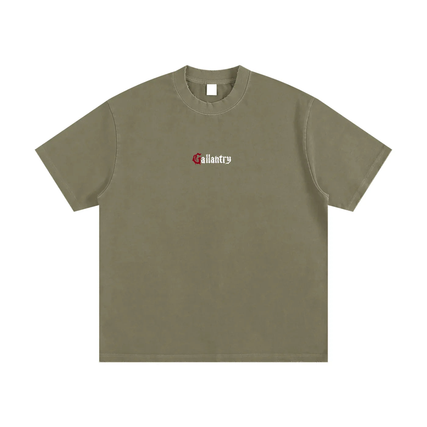 Classic heavyweight vintage washed frayed t - Studio Gallantry