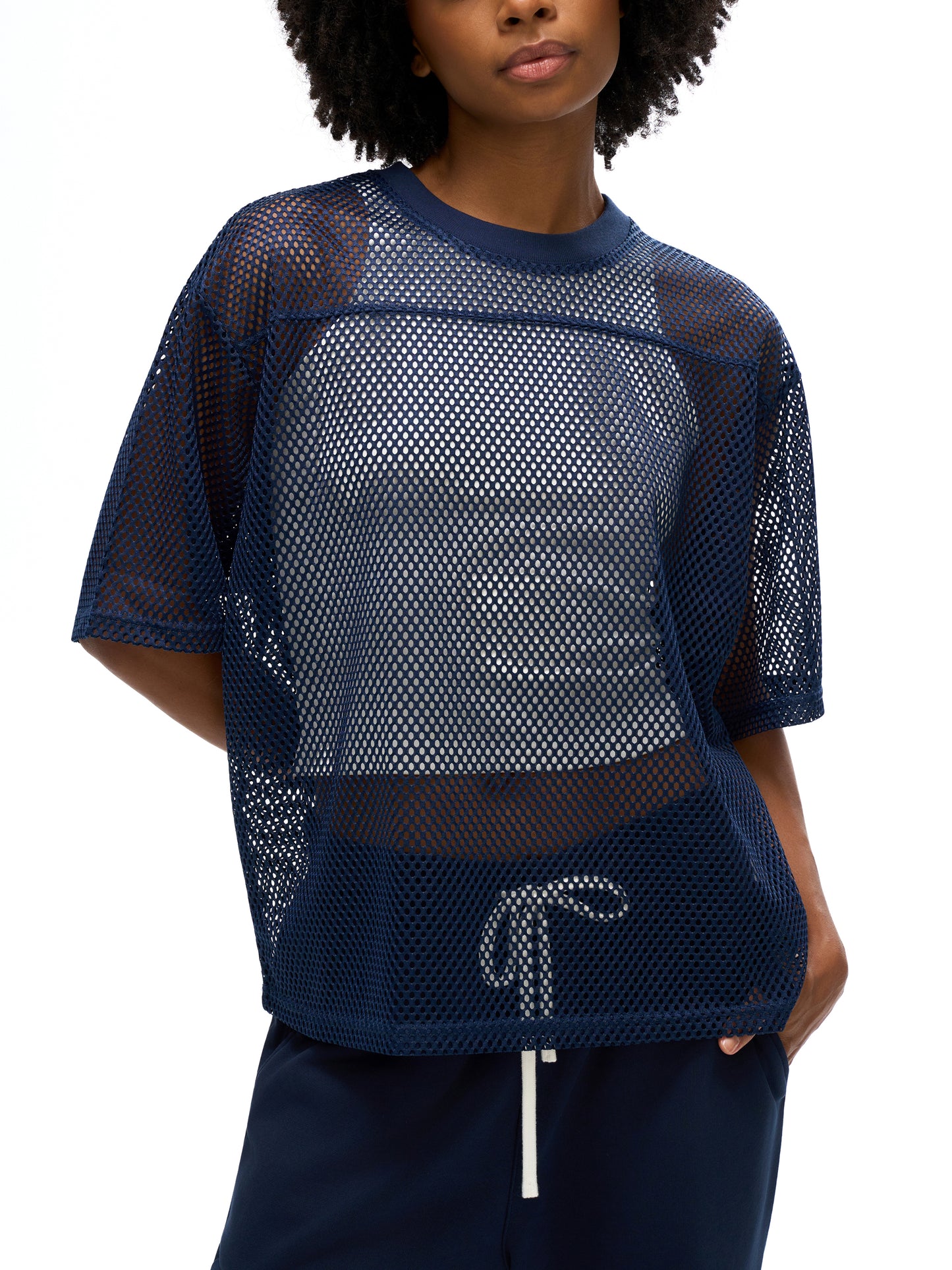 Classic boxy see-through jersey