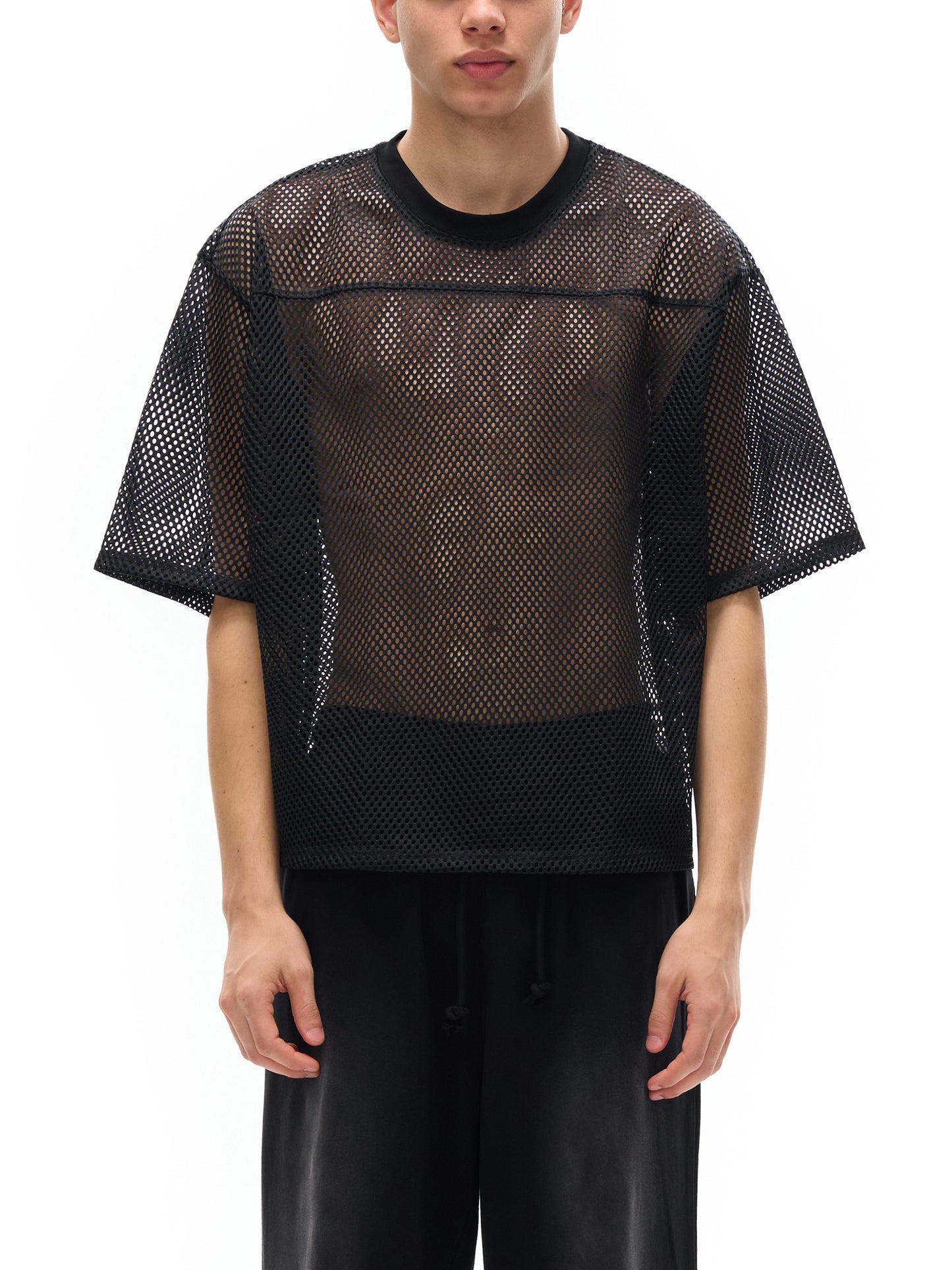 Classic boxy see-through jersey