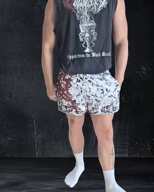 Deathcore Japanese camo training shorts