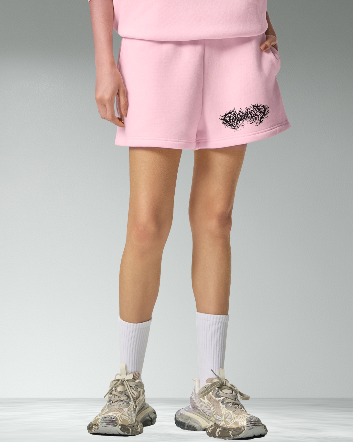 Womens deathcore fleece shorts