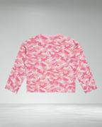 Waffle Camo Raw Hem Longsleeve
