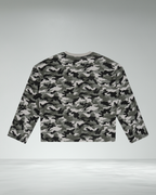 Waffle Camo Raw Hem Longsleeve