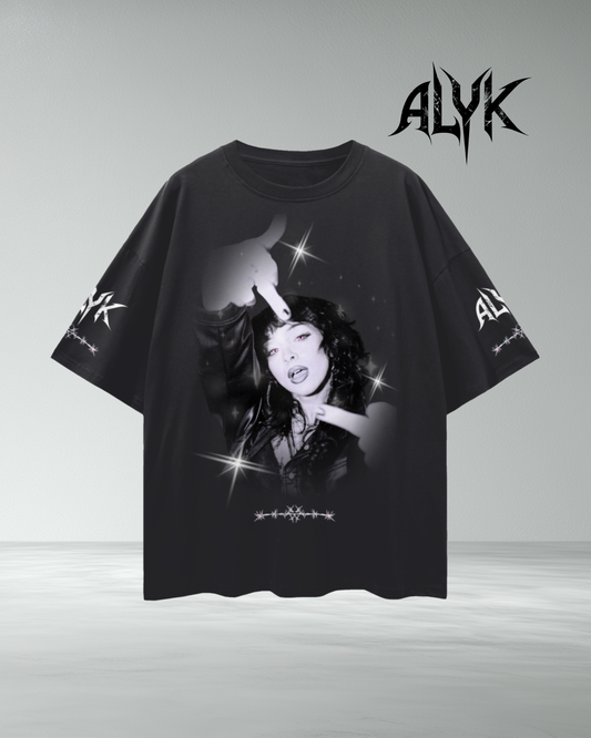 ALYK 'Barbed' Graphic Drop Shoulder T