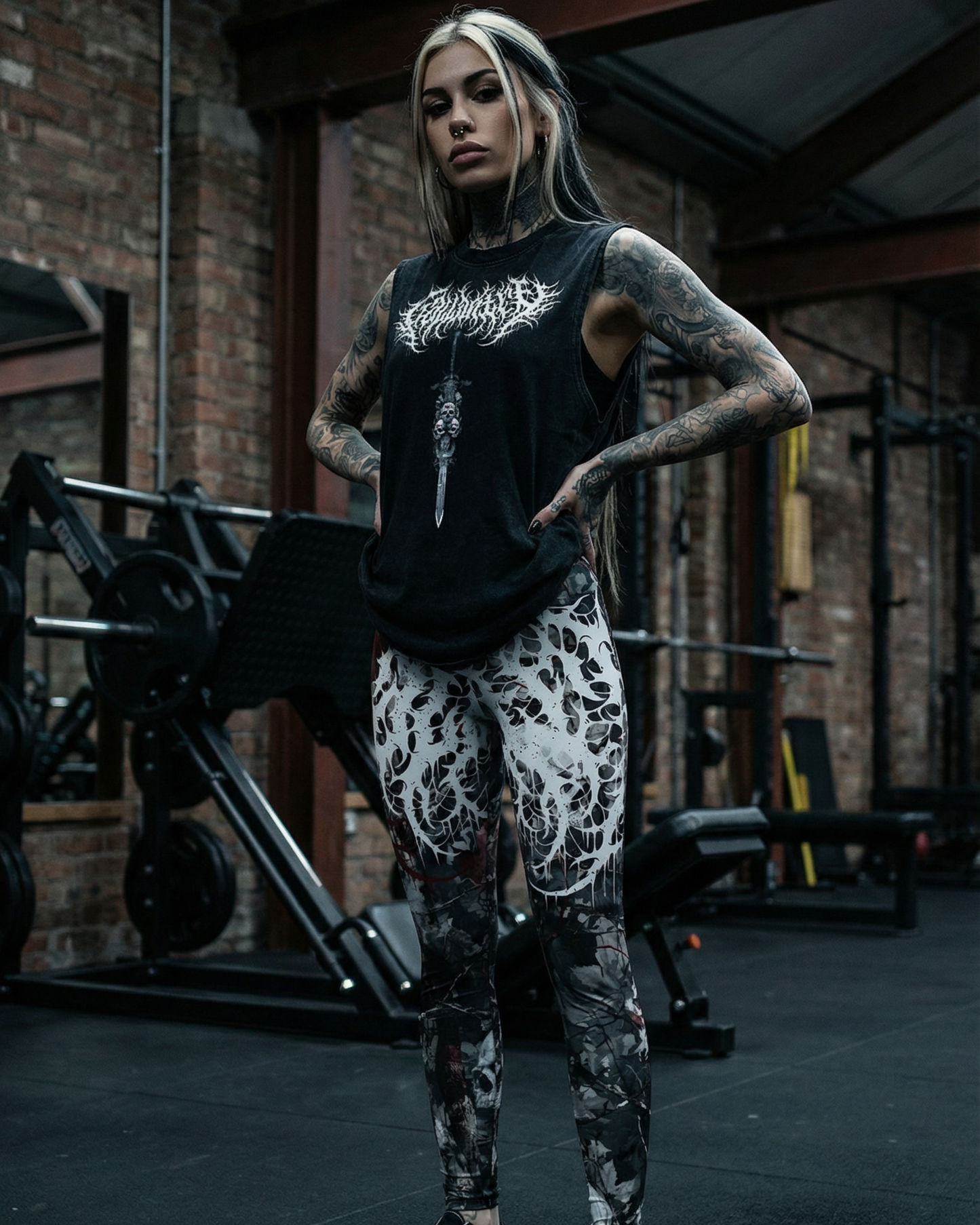 Womens Skull Camo Leggings