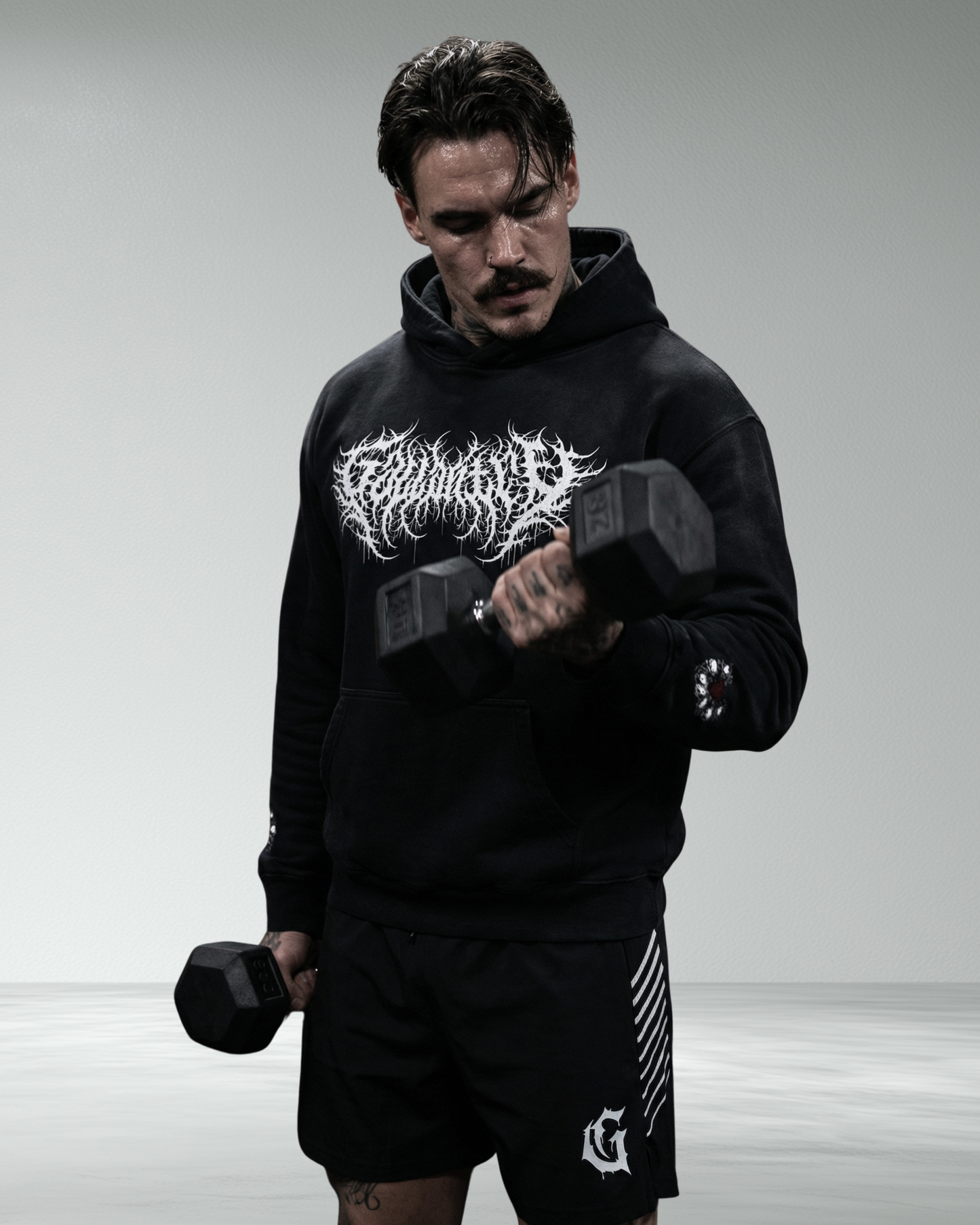 Heavyweight 'EYL' Oversized Faded Hoodie